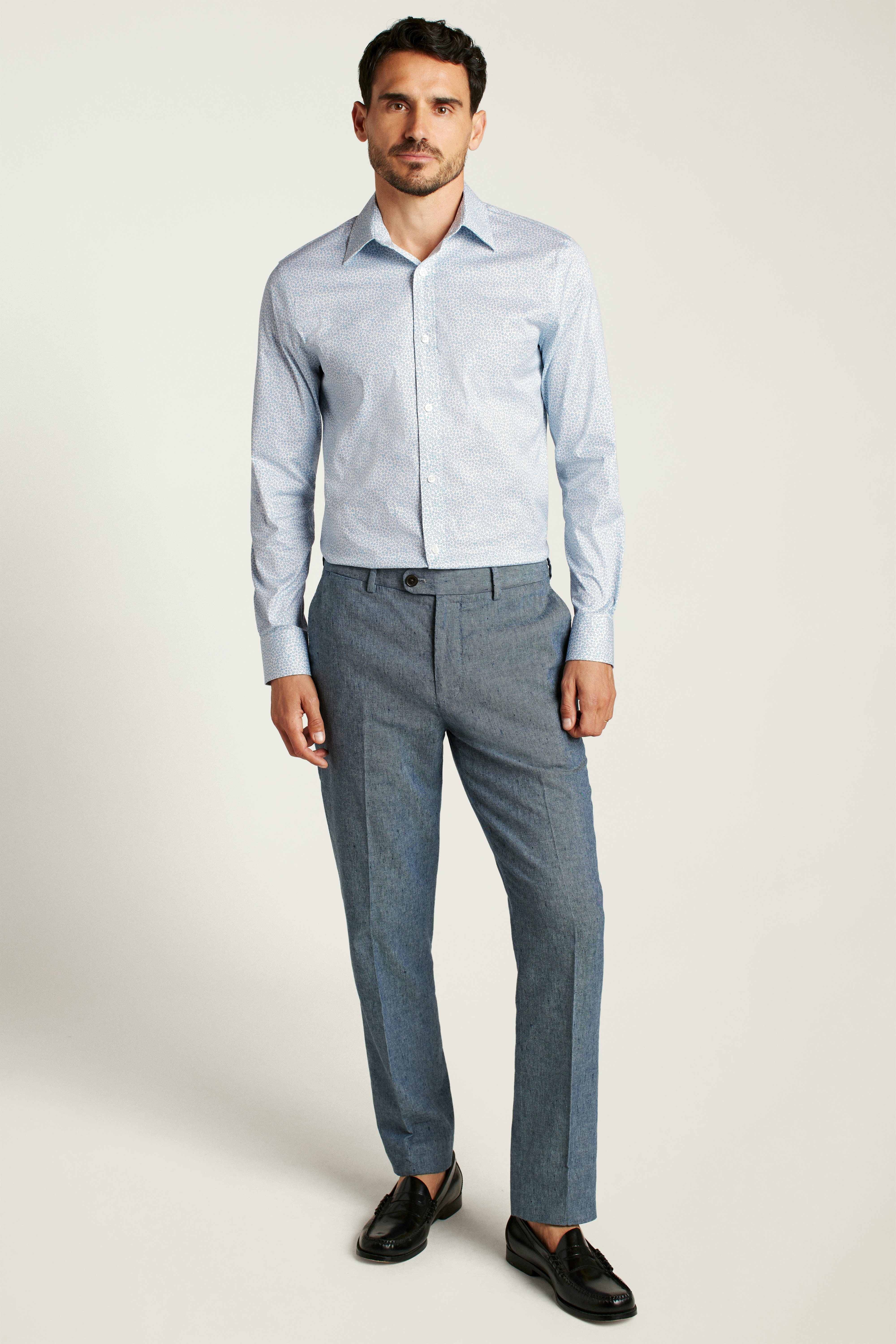 Weekday Warrior Dress Shirt dusty blue palmer floral
