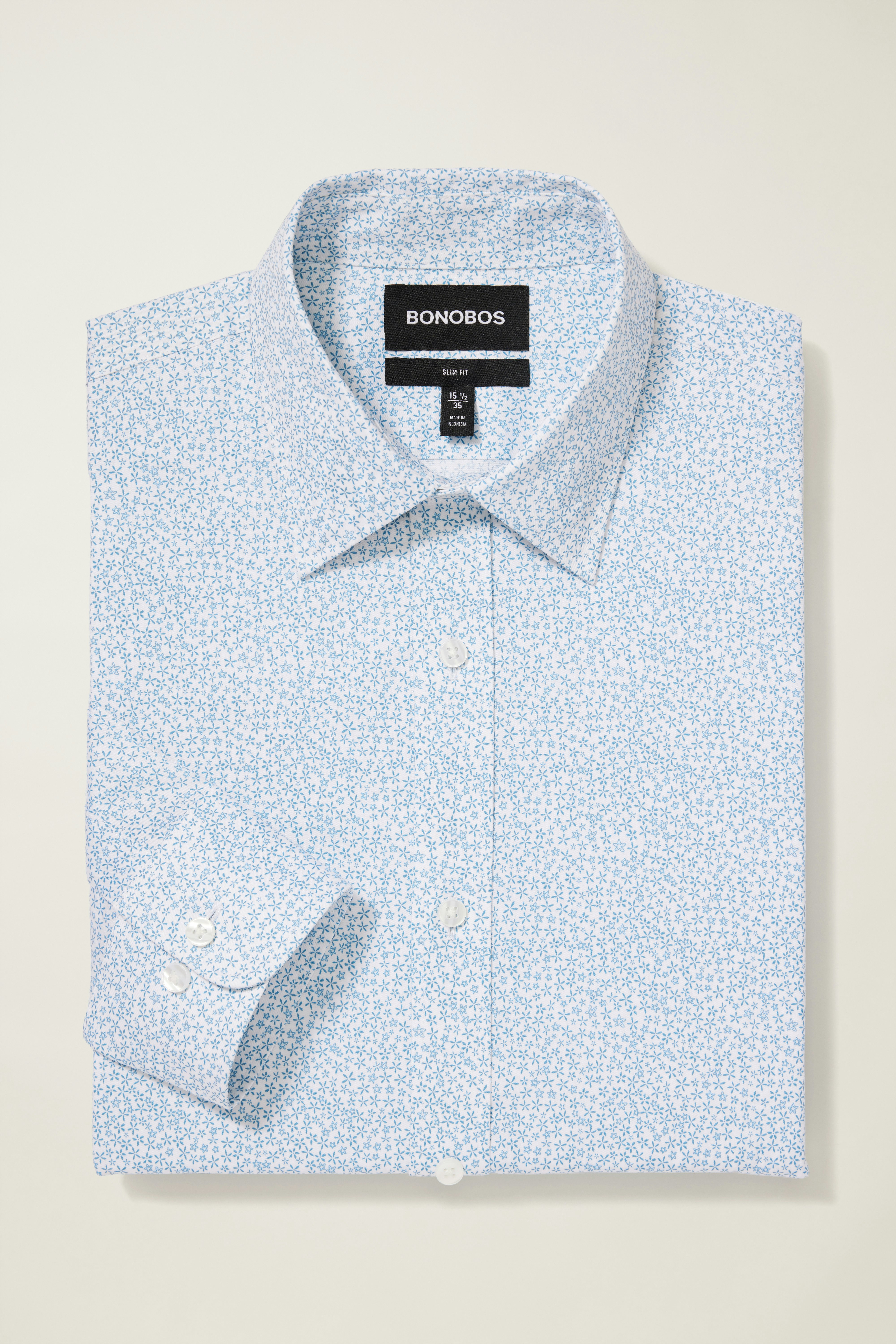 Weekday Warrior Dress Shirt dusty blue palmer floral