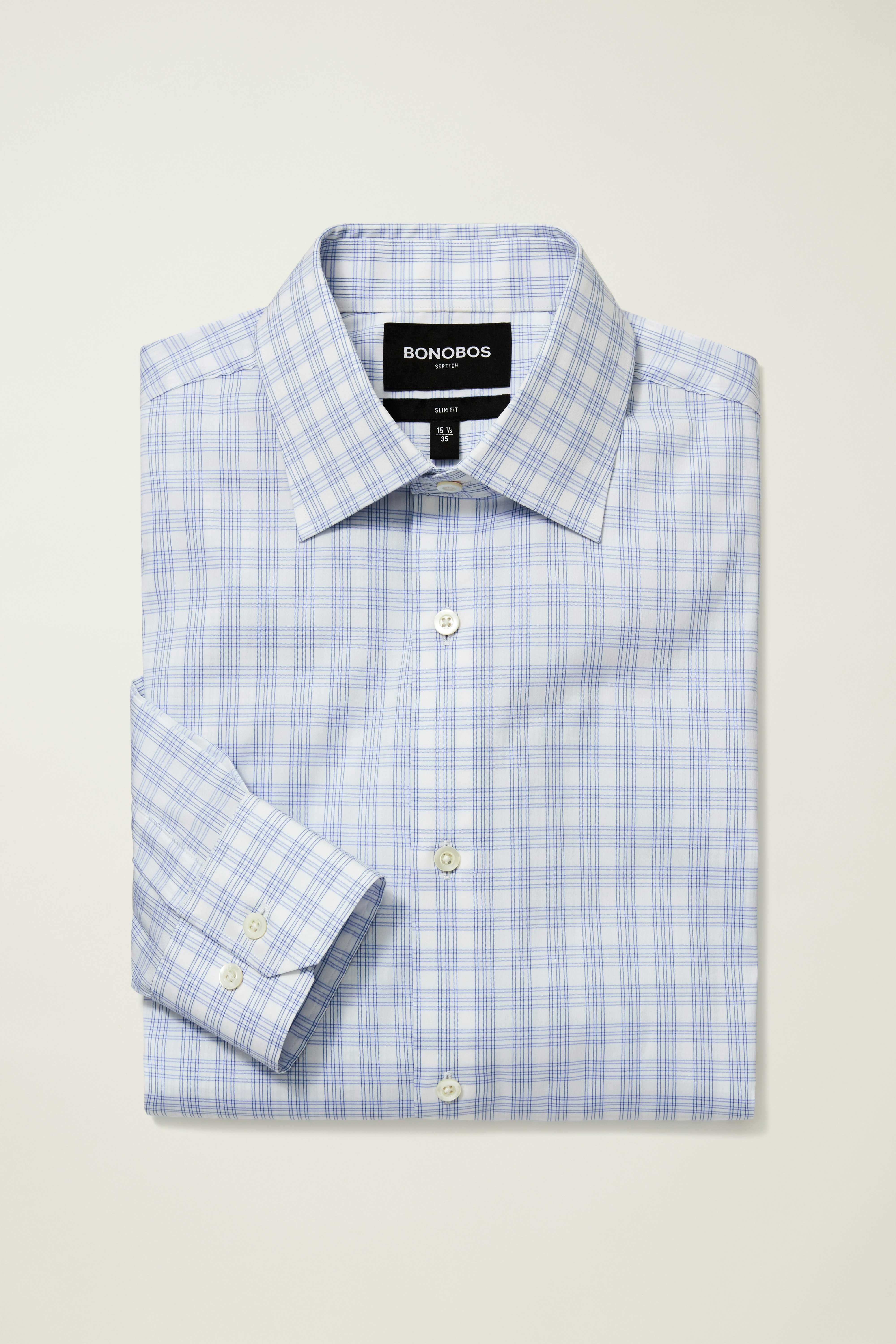 Jetsetter Stretch Dress Shirt - Athletic Fit blue myrtle check