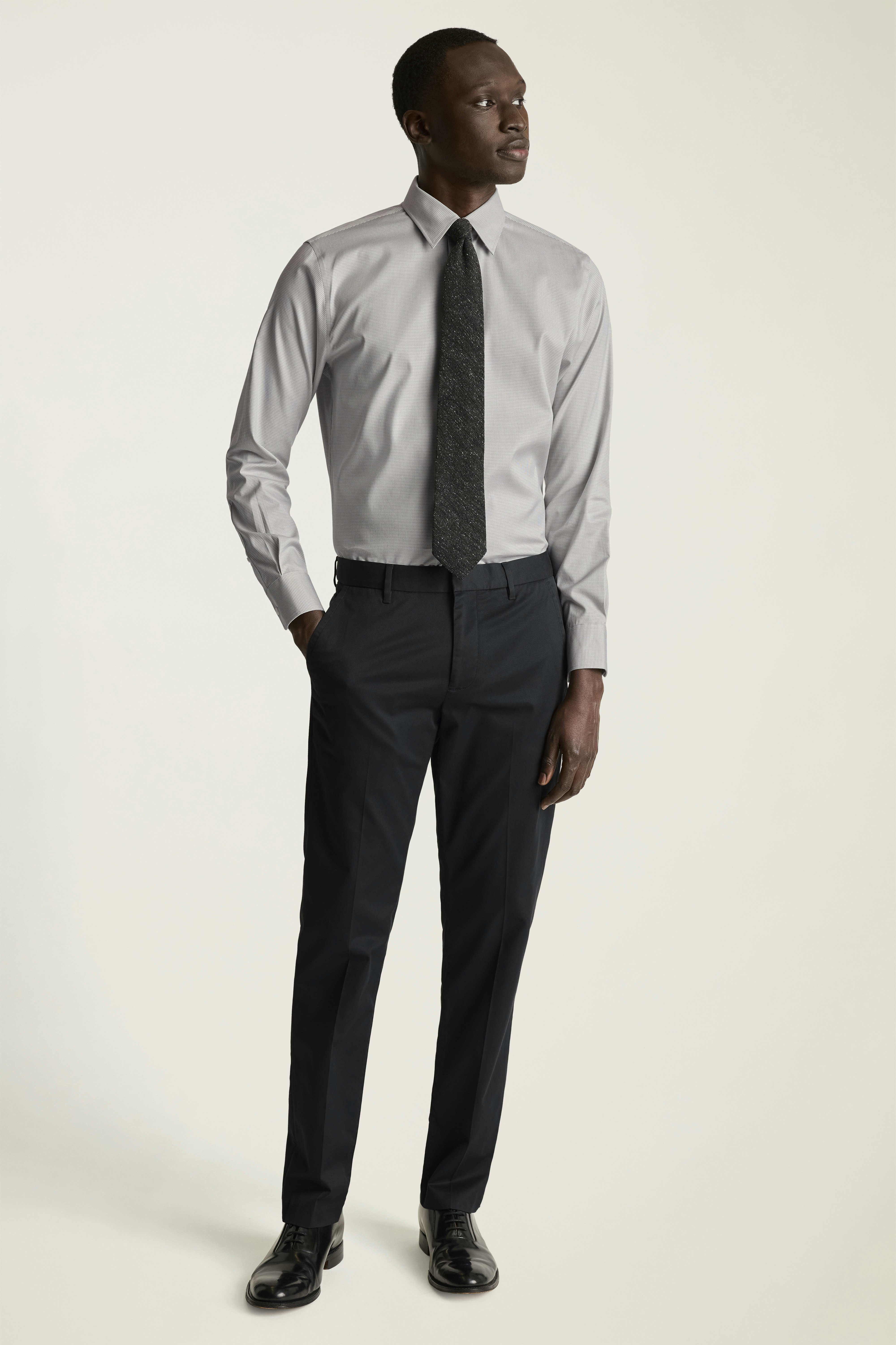Weekday Warrior Dress Shirt grey white puppytooth