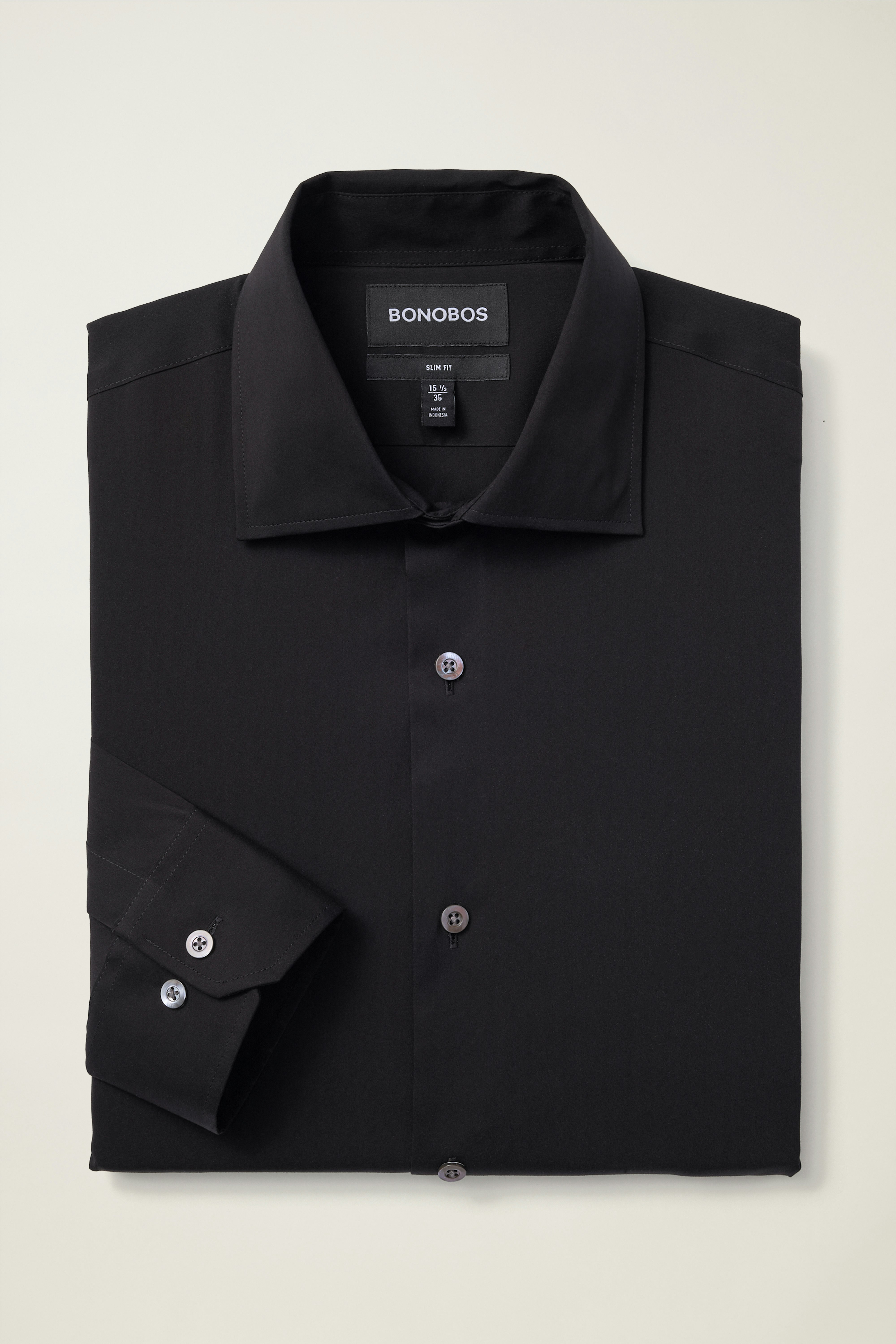 Jetsetter Stretch Dress Shirt - Athletic Fit jet black