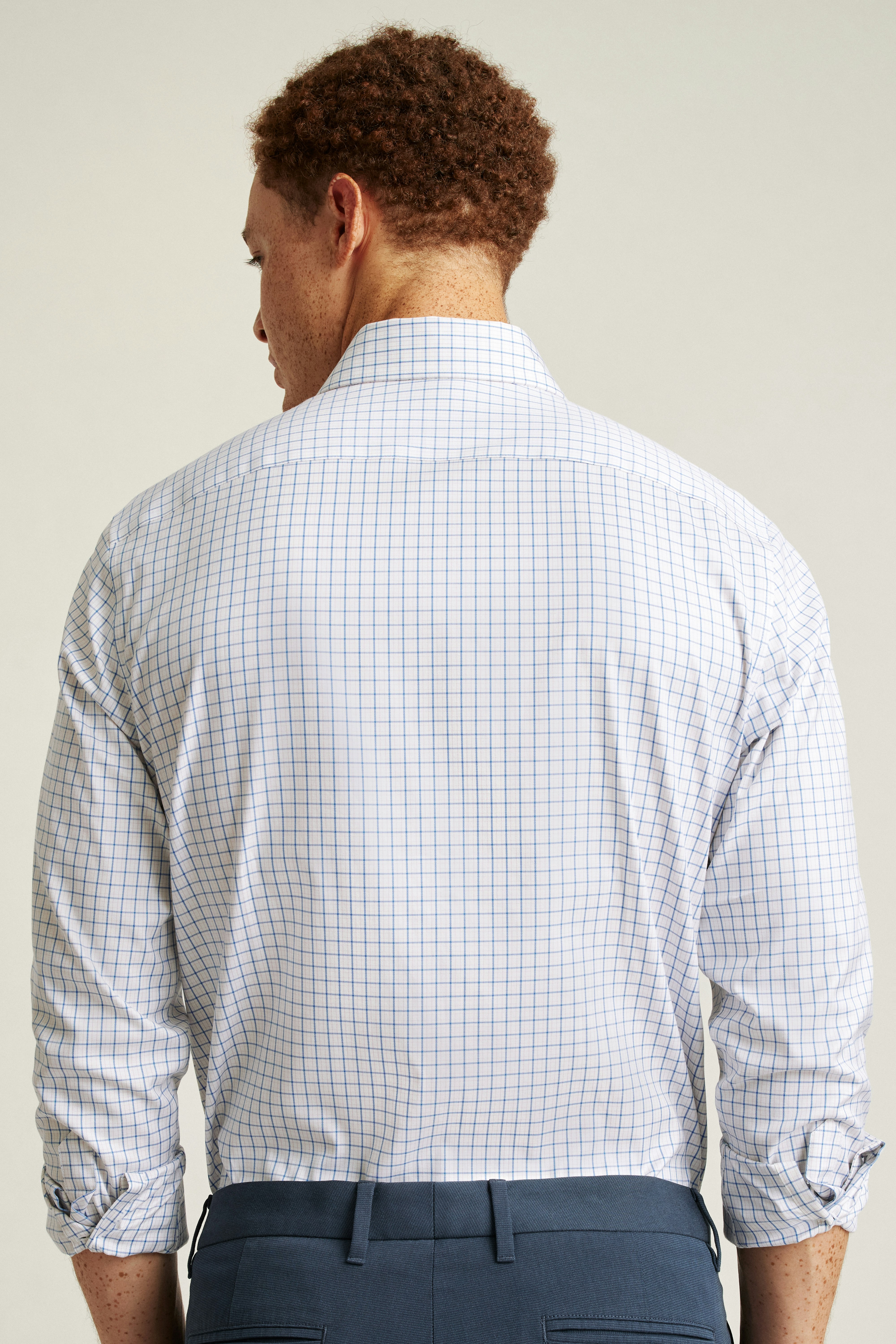 Weekday Warrior Dress Shirt blue pink plaid