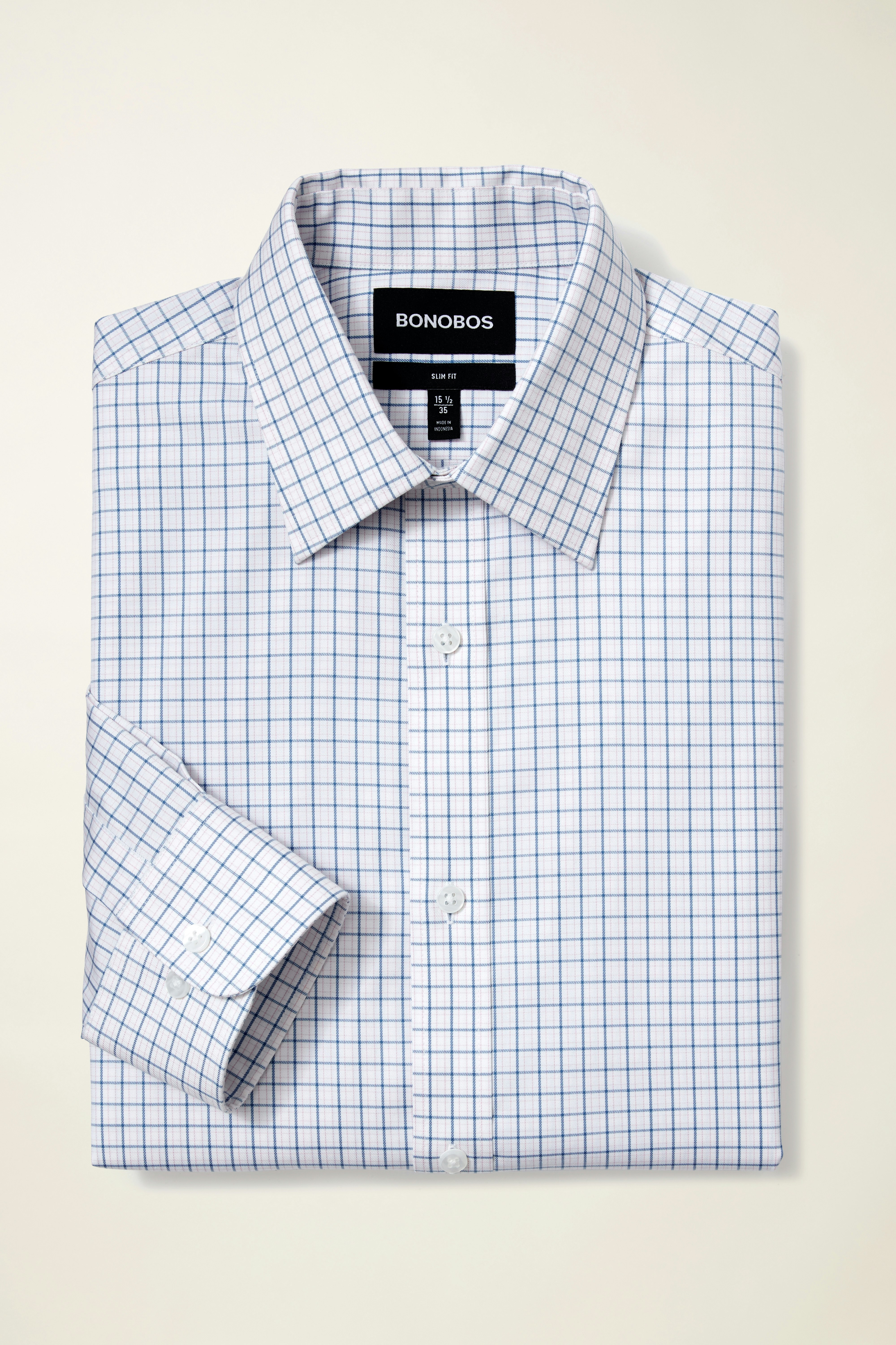 Weekday Warrior Dress Shirt blue pink plaid