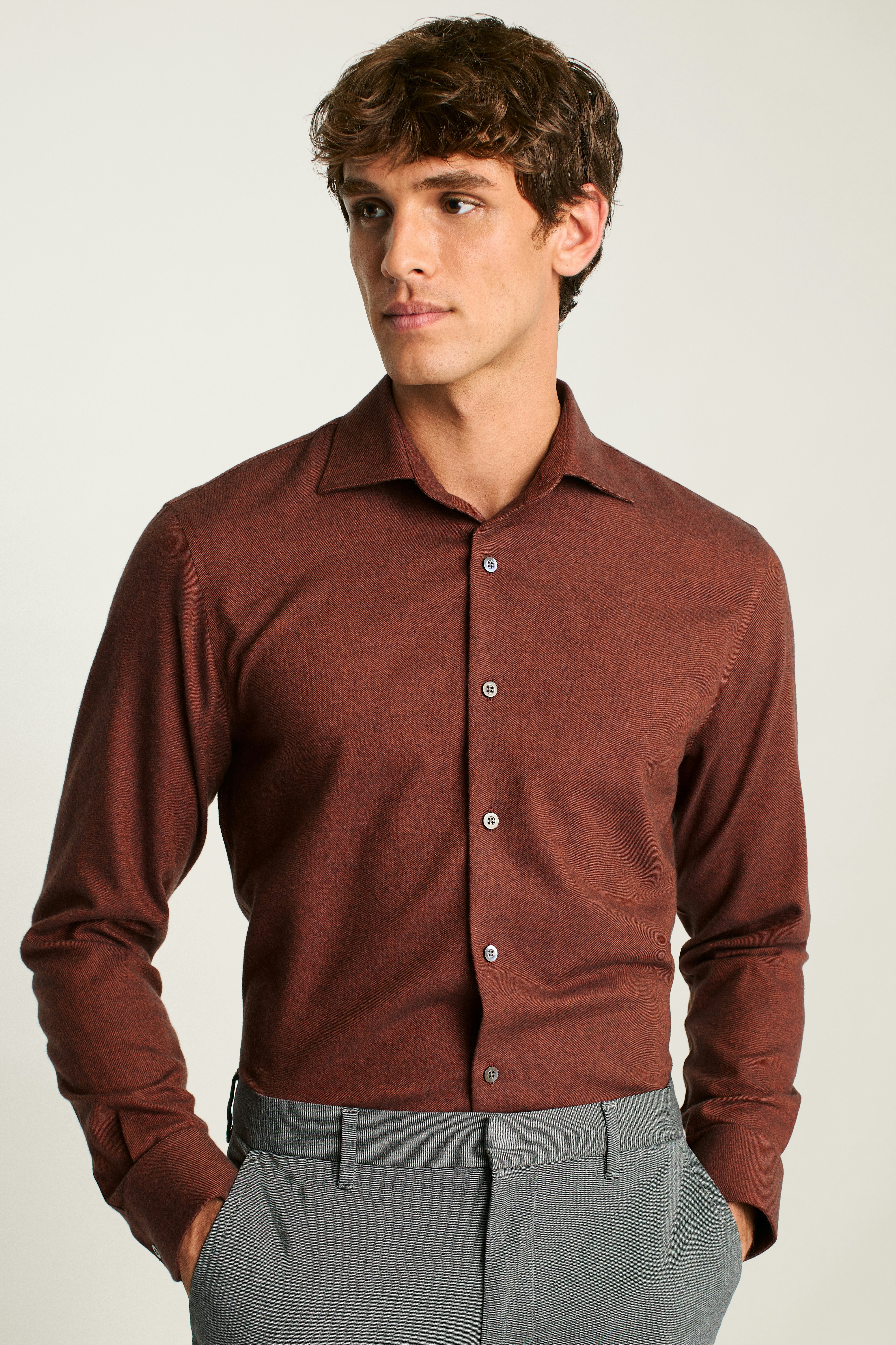 Jetsetter Premium Merino Dress Shirt rust