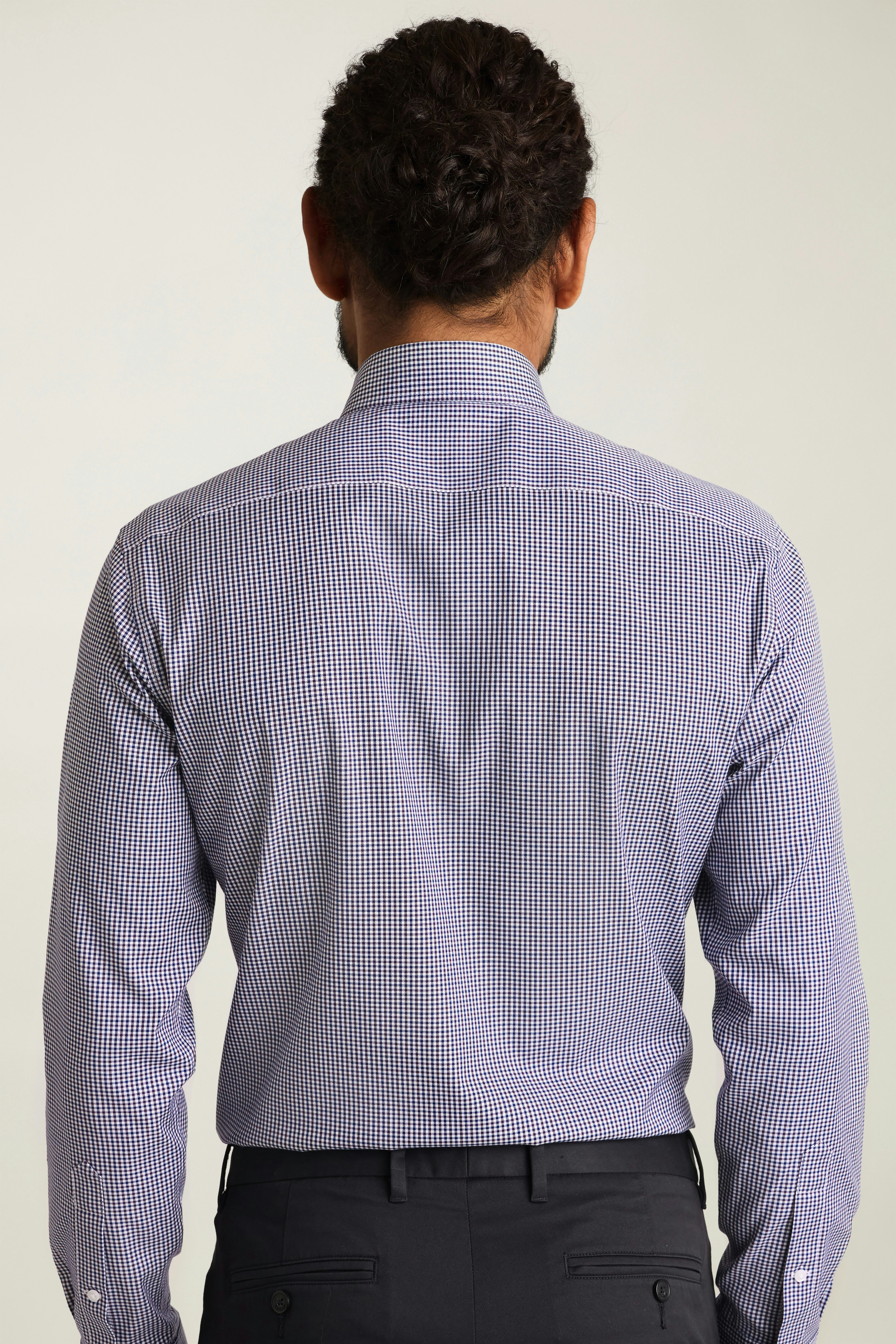 Weekday Warrior Dress Shirt navy plum micro gingham