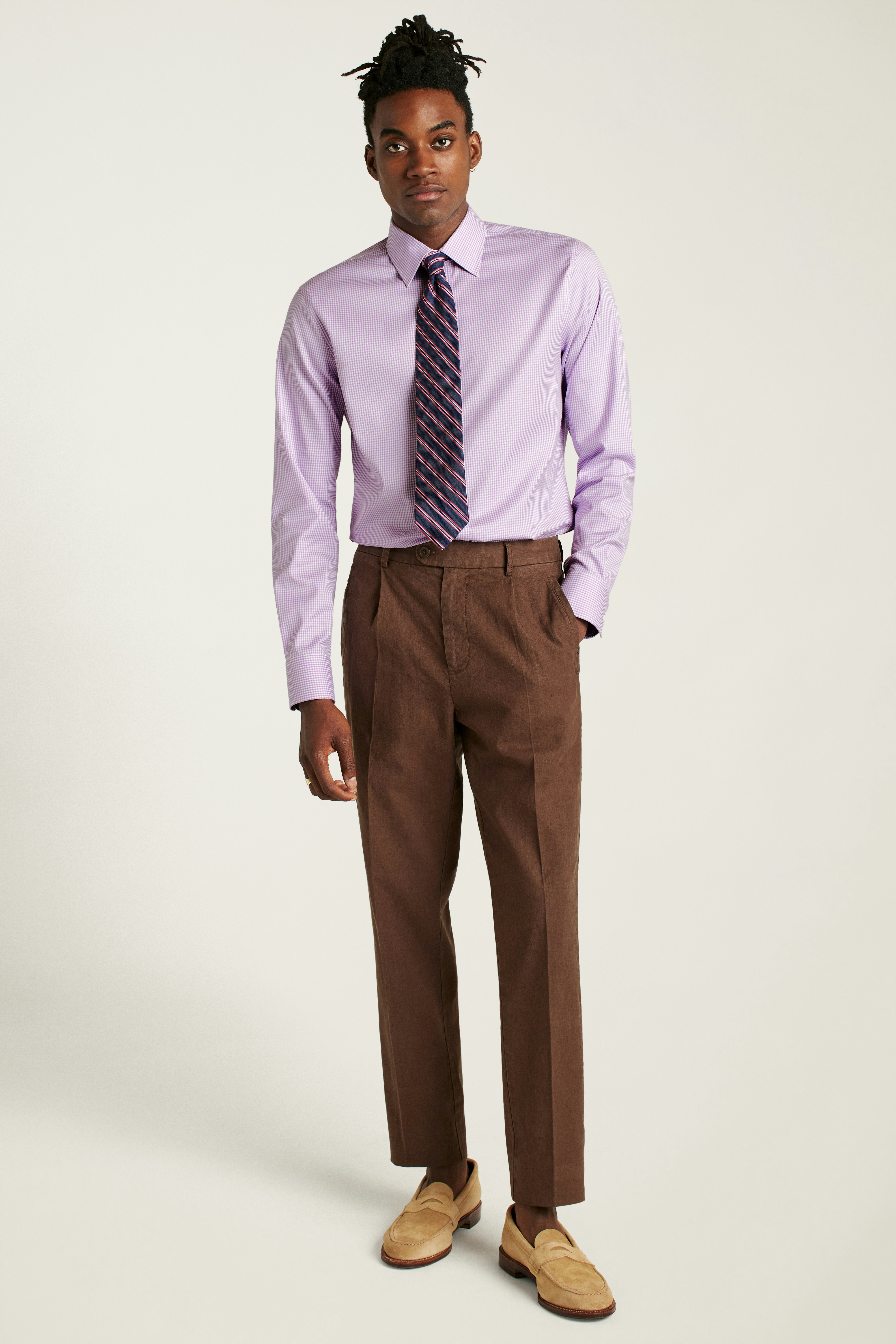 Weekday Warrior Dress Shirt purple perry check