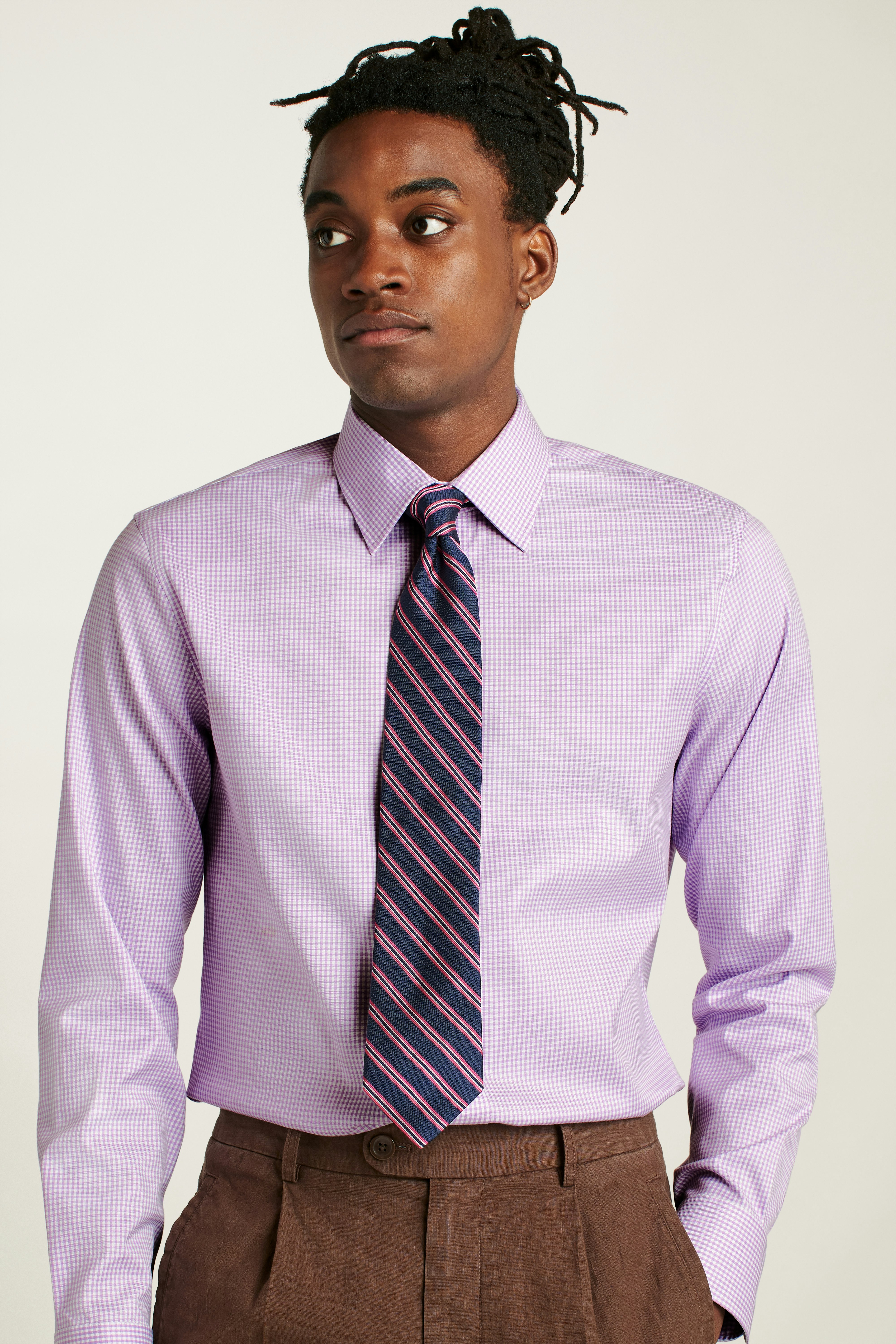 Weekday Warrior Dress Shirt purple perry check