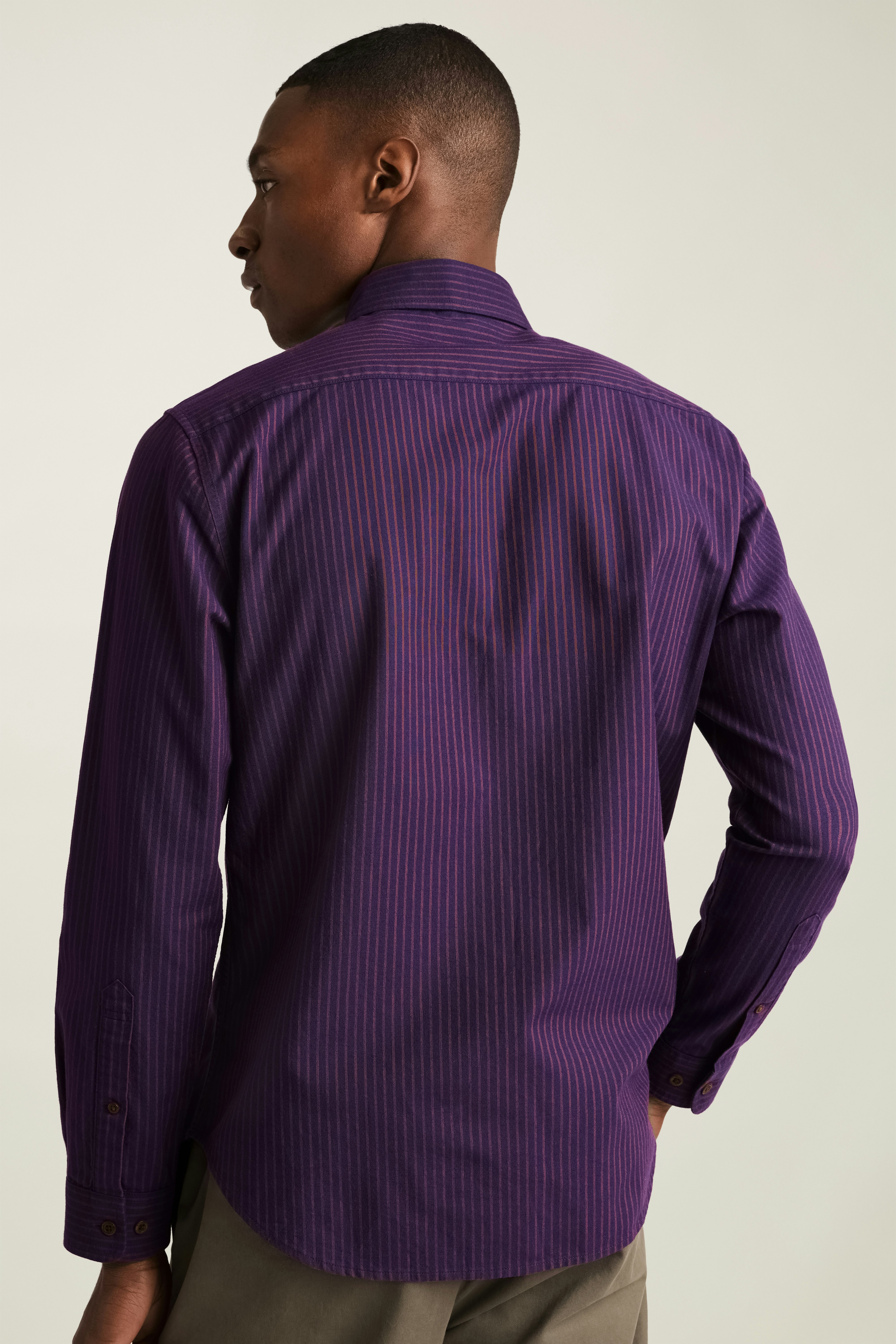 Everyday Oxford Shirt plum rust stripe