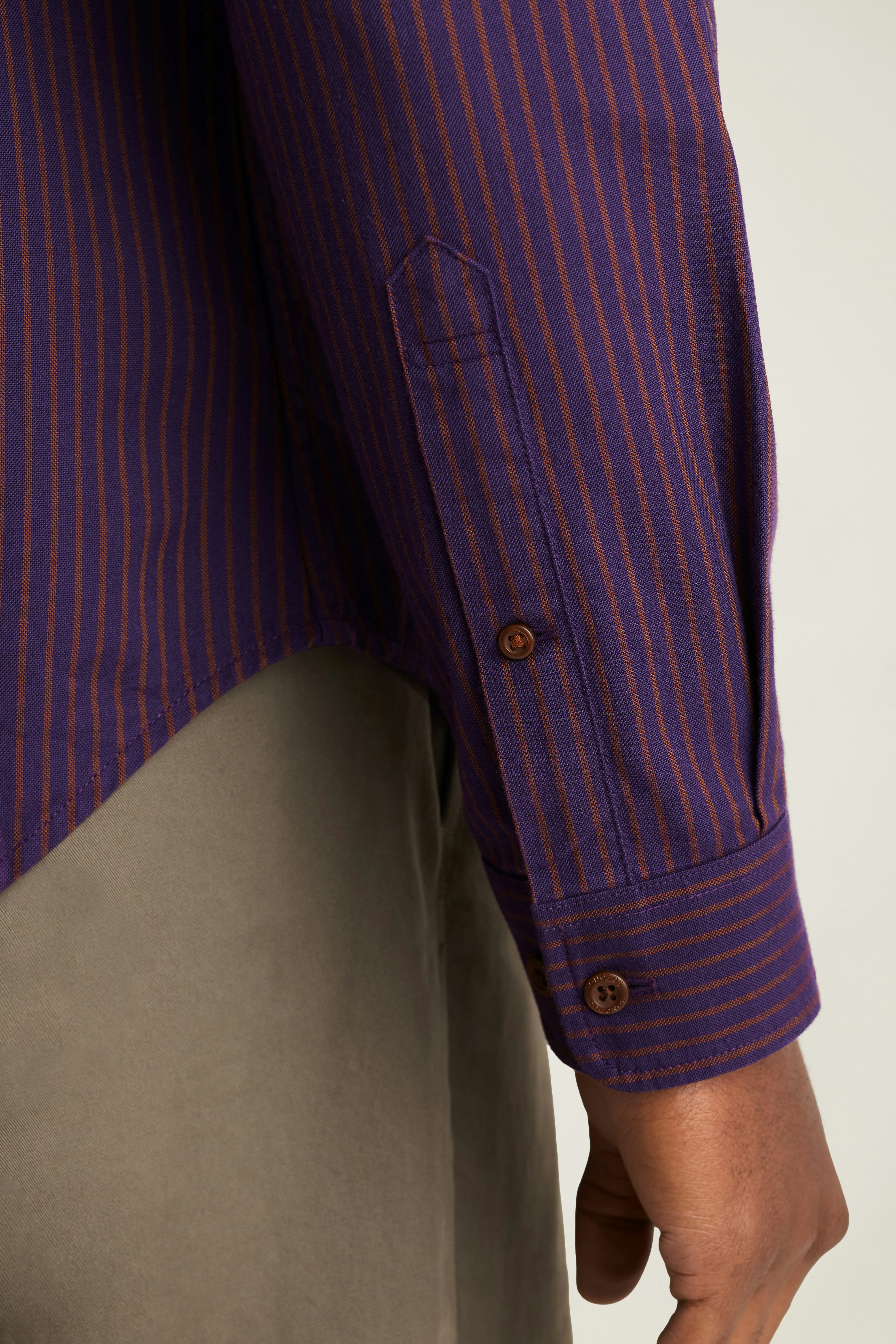 Everyday Oxford Shirt plum rust stripe