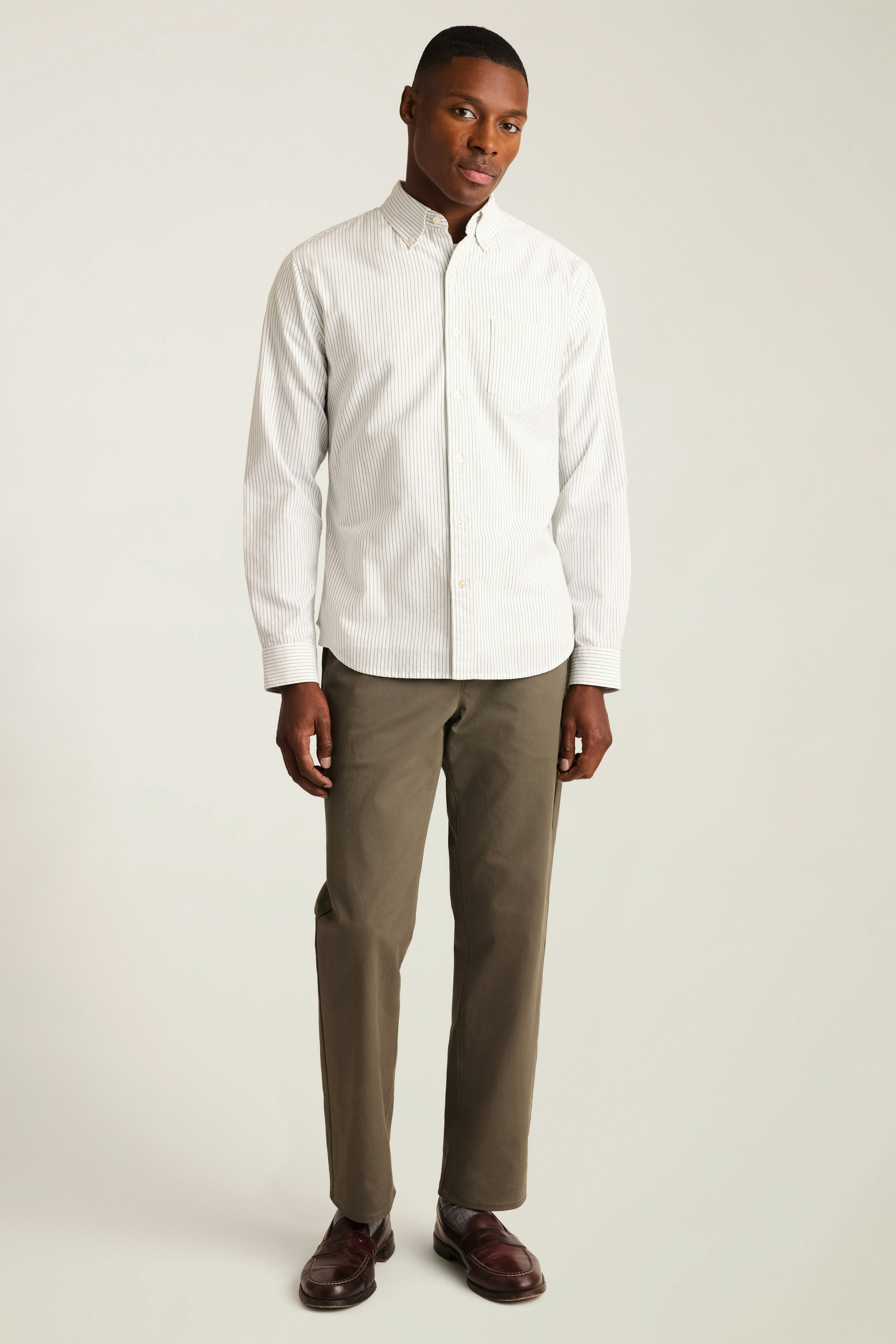Everyday Oxford Shirt green olsen stripe