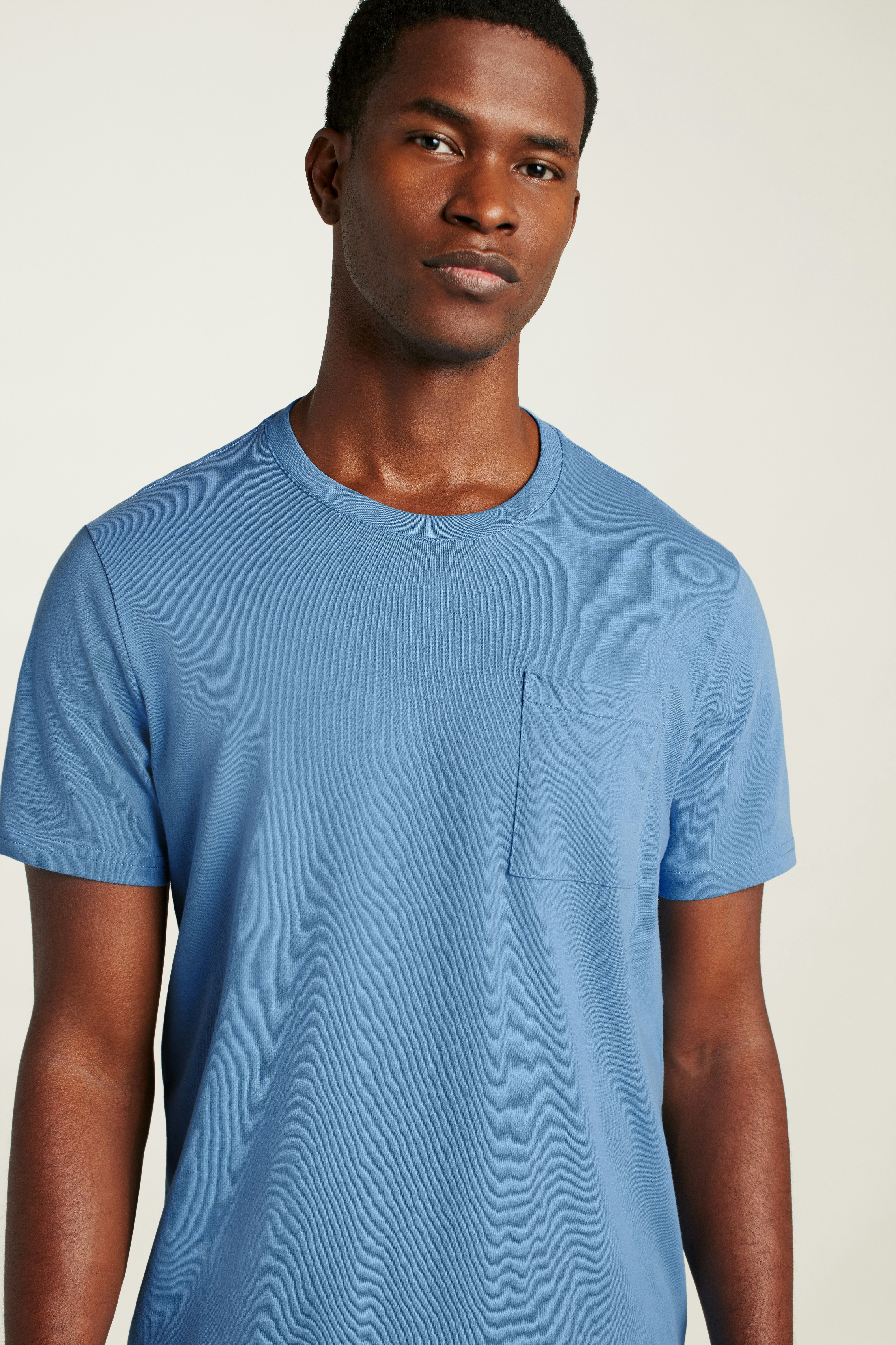 Forever Soft Cotton Pocket Tee moody blue