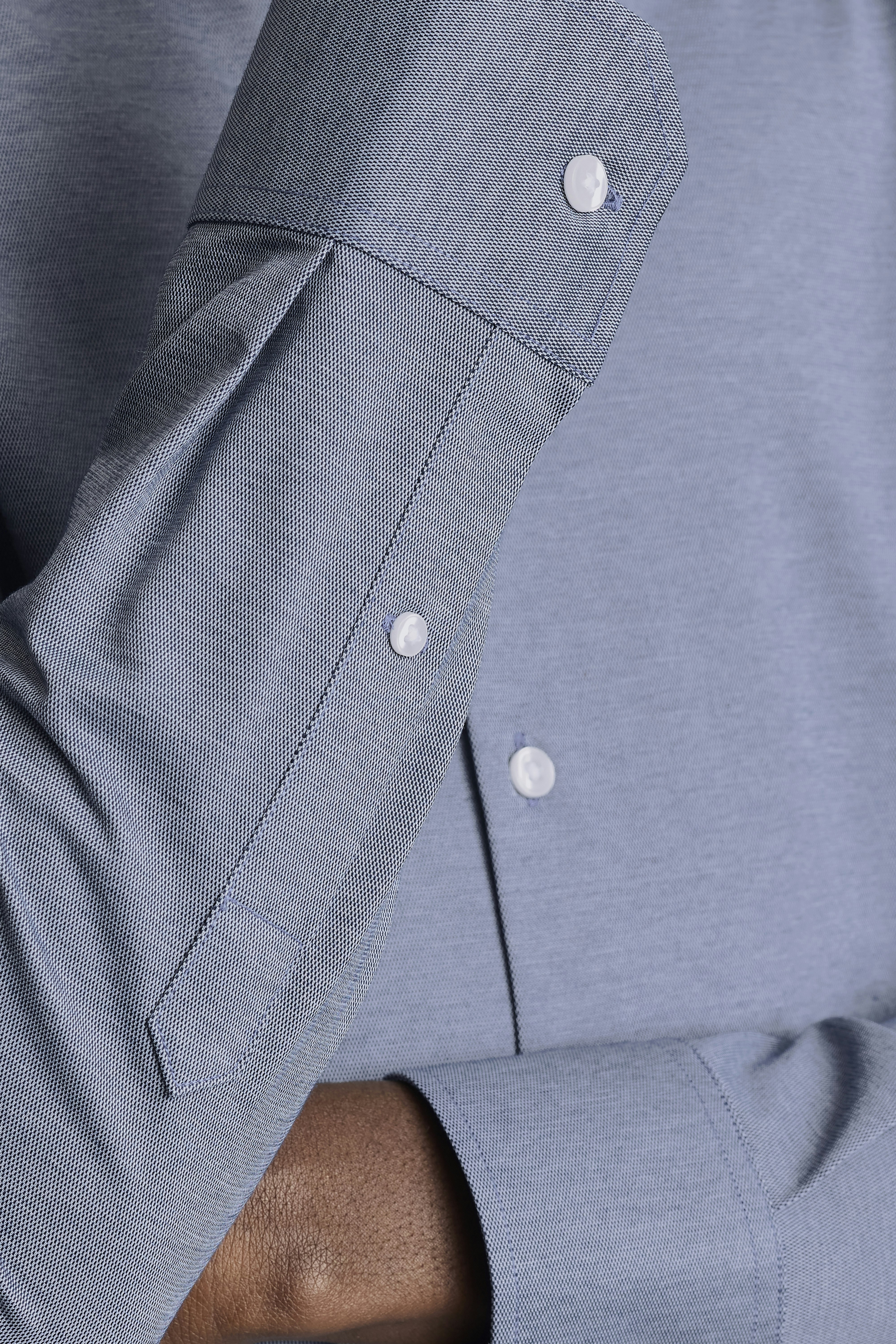 Tech Pique Button Down Shirt navy texture