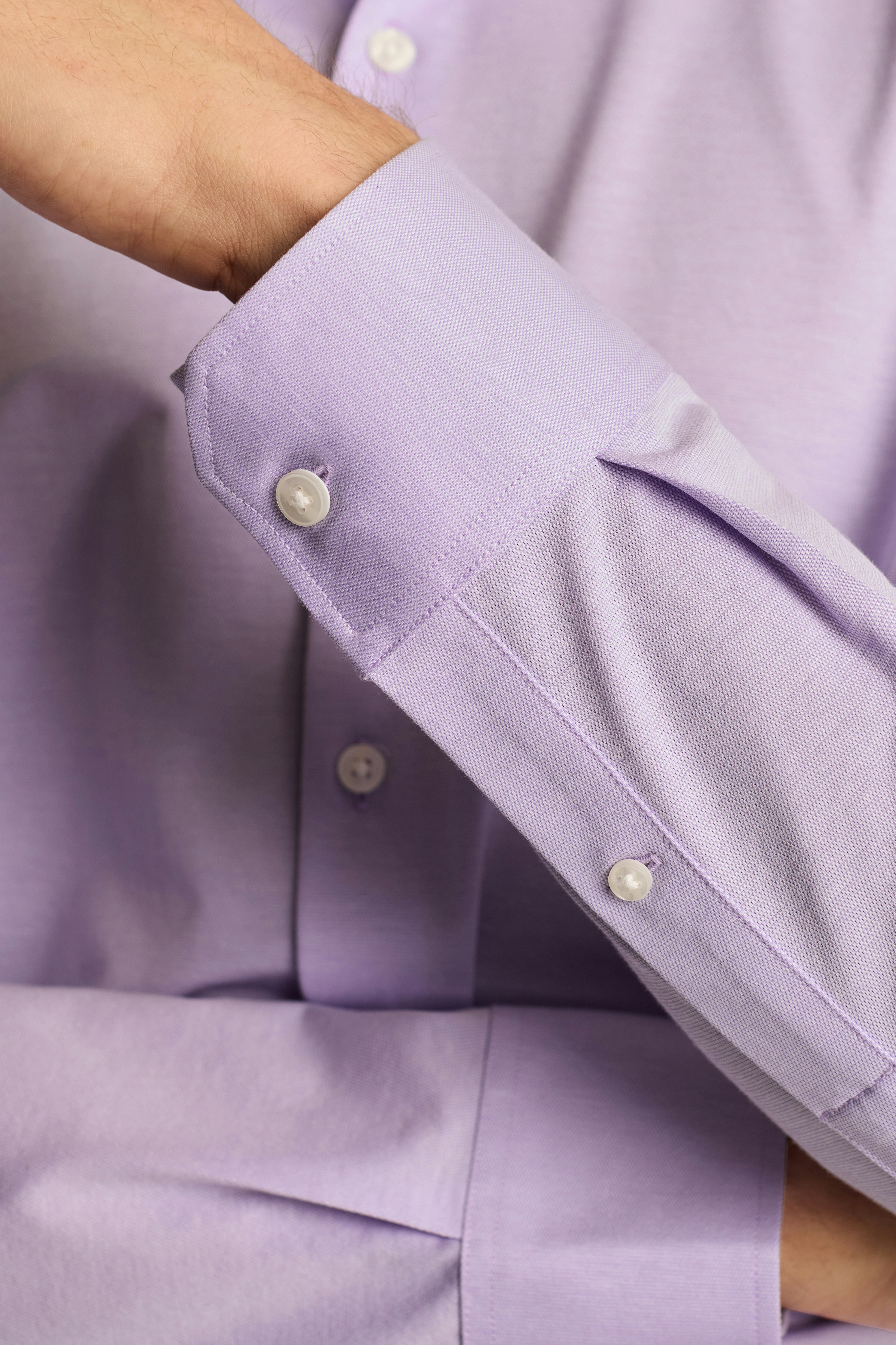 Tech Pique Button Down Shirt lavender texture
