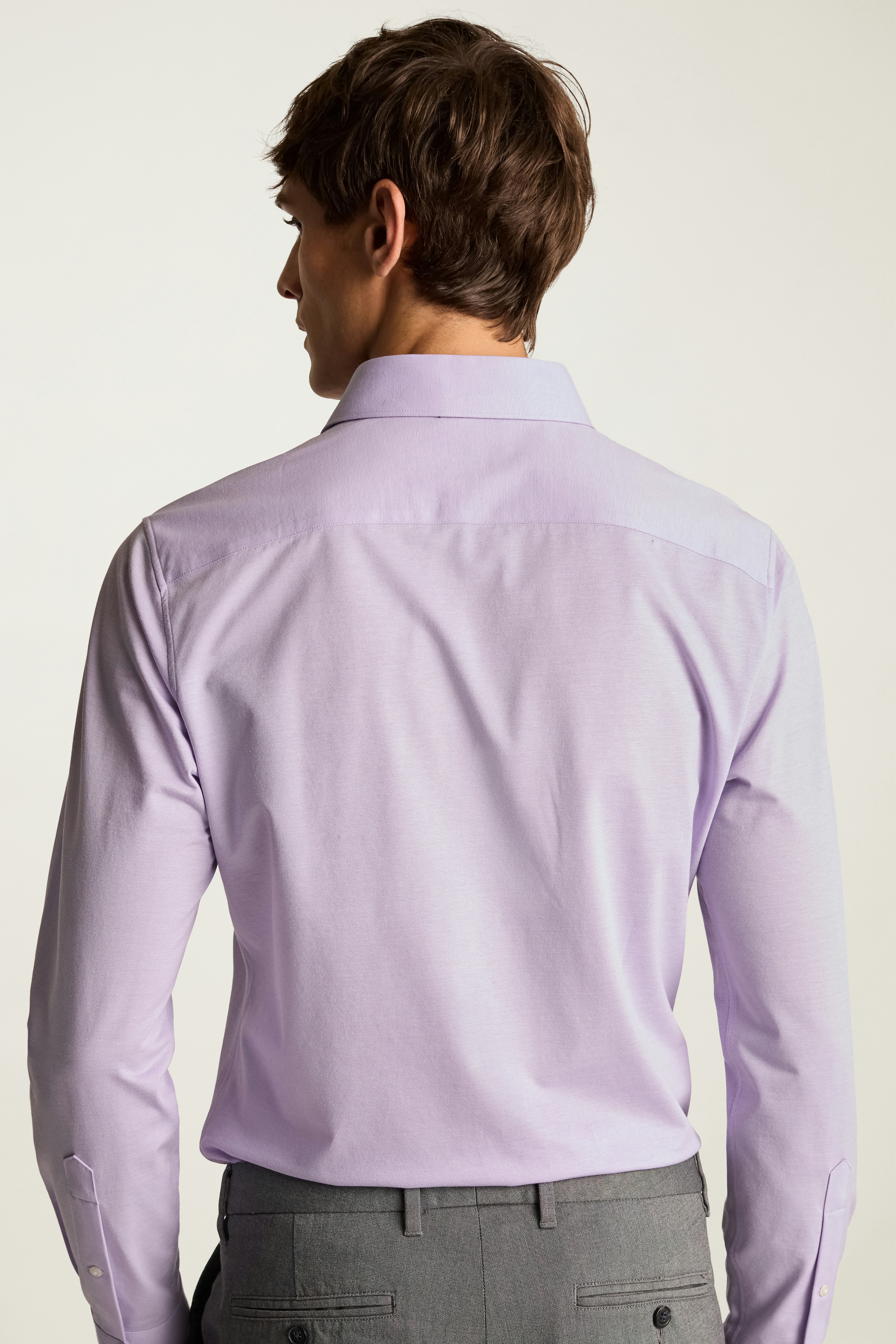 Tech Pique Button Down Shirt lavender texture