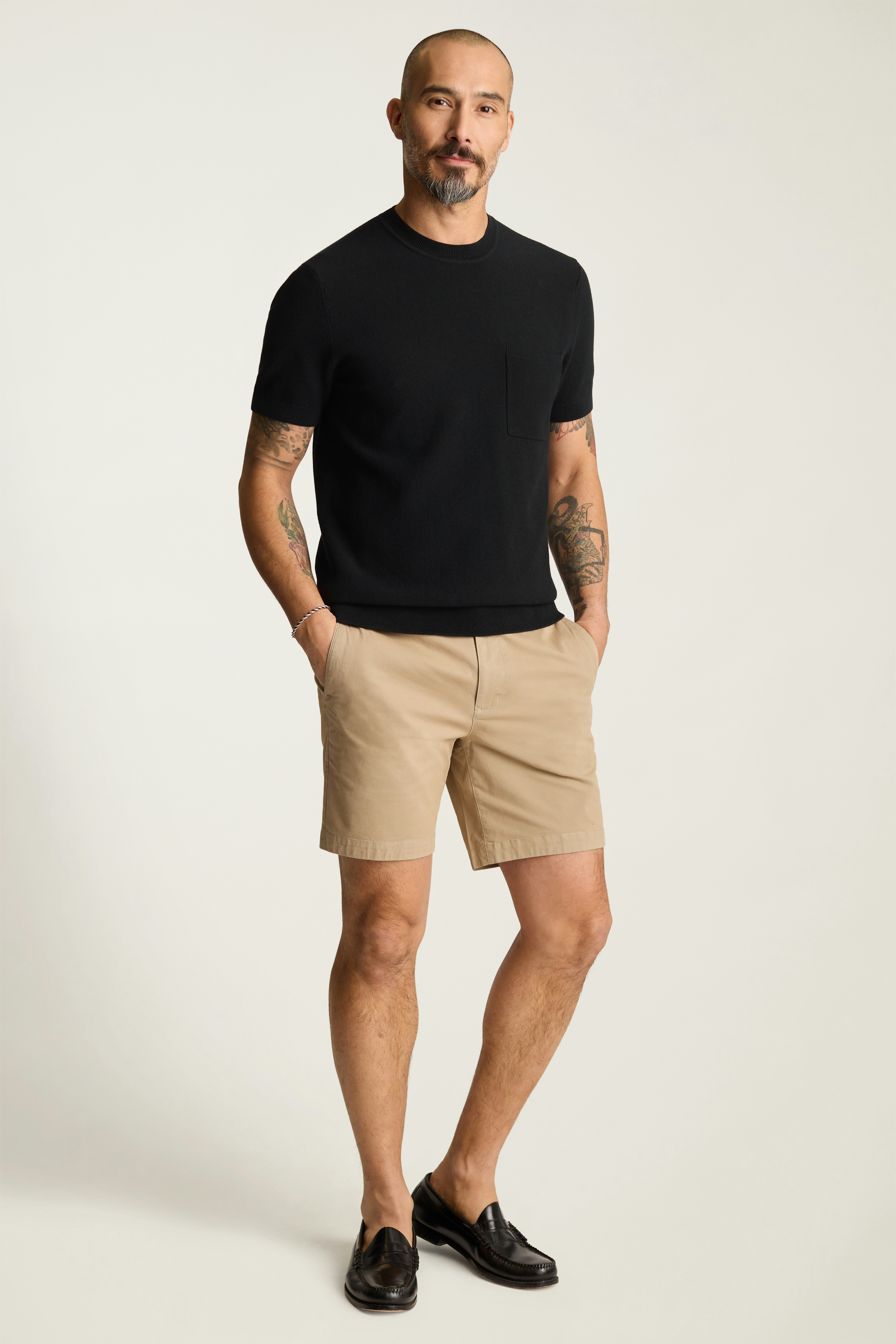 Sweater Pocket Tee black cotton