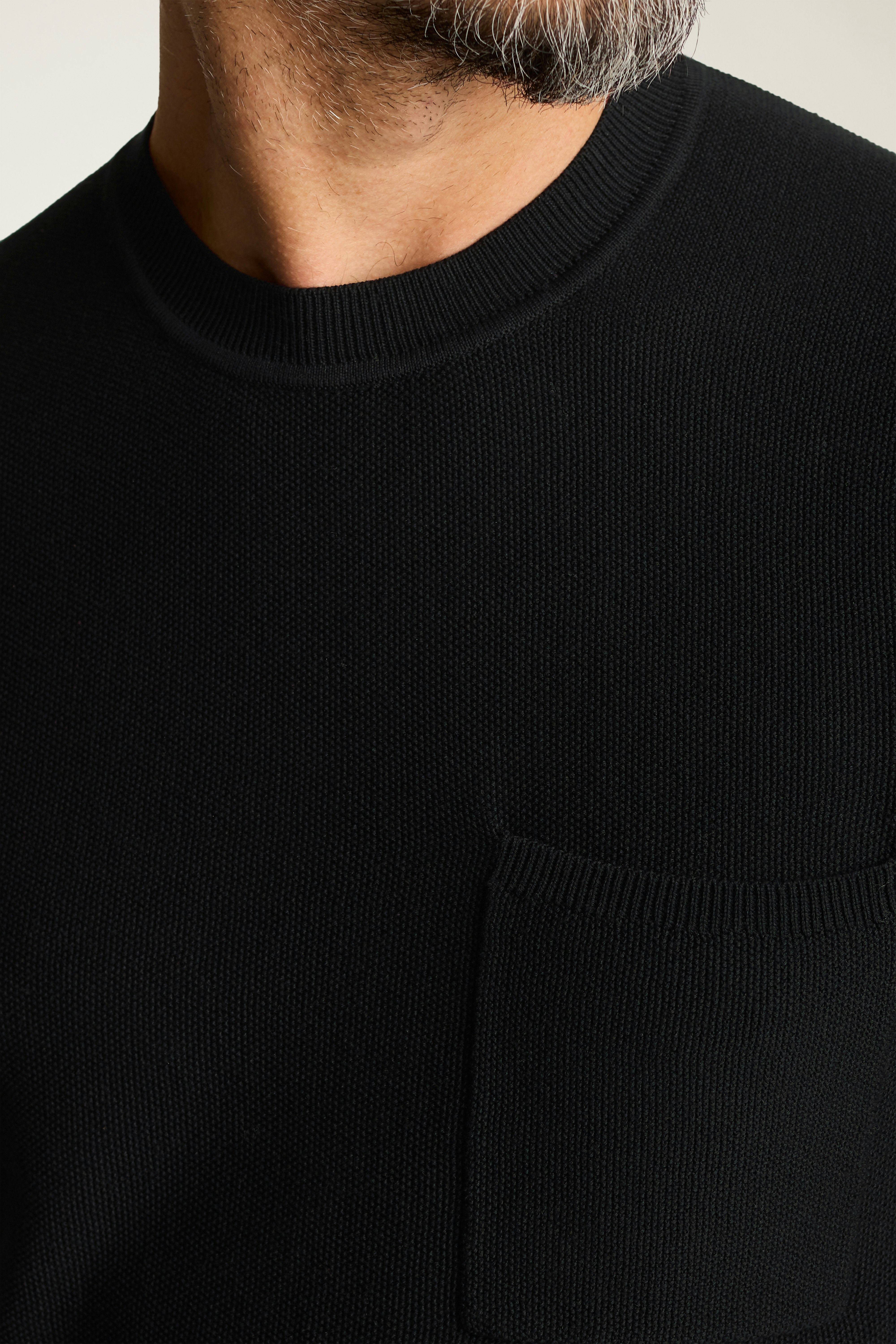 Sweater Pocket Tee black cotton