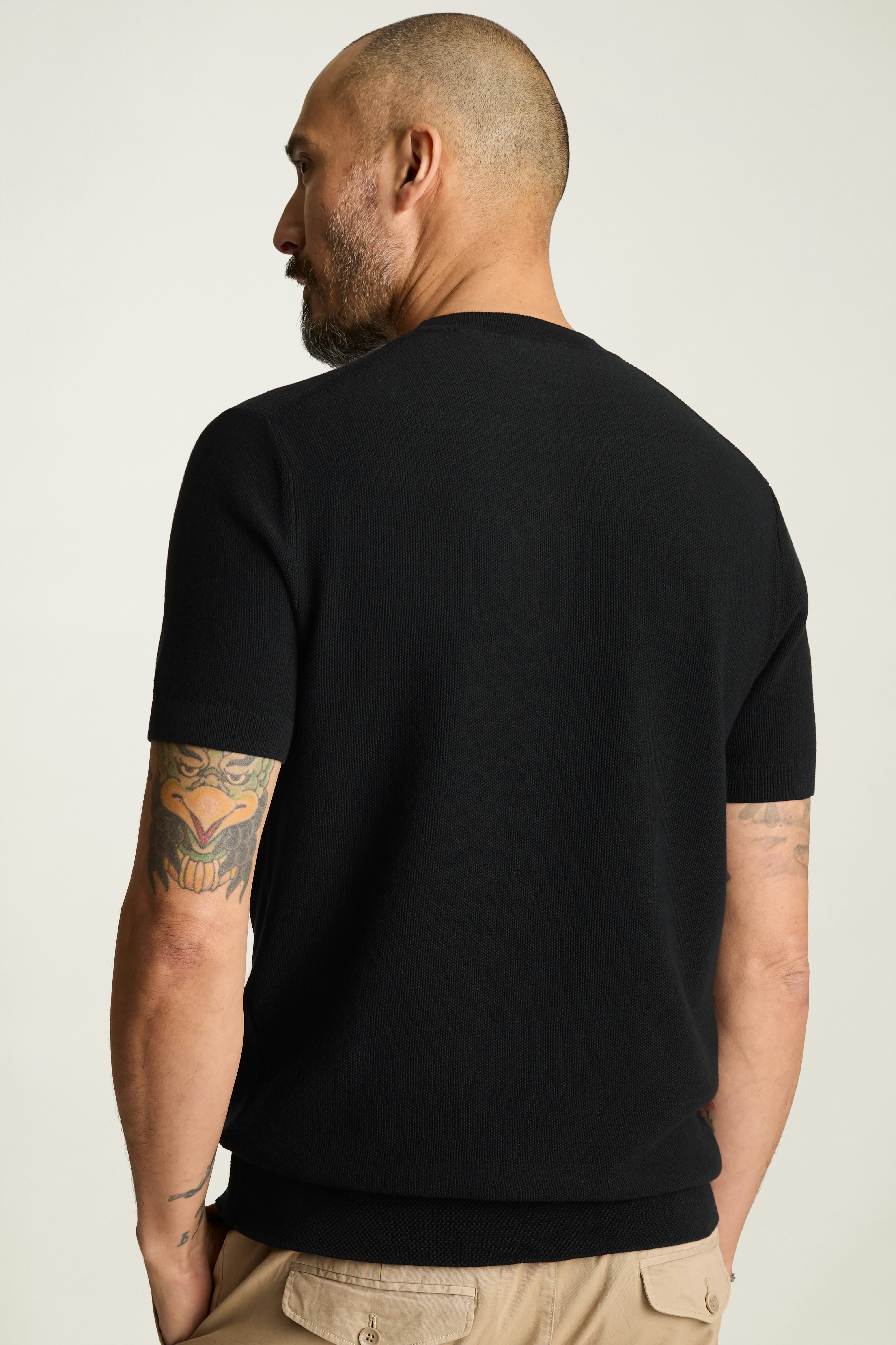 Sweater Pocket Tee black cotton