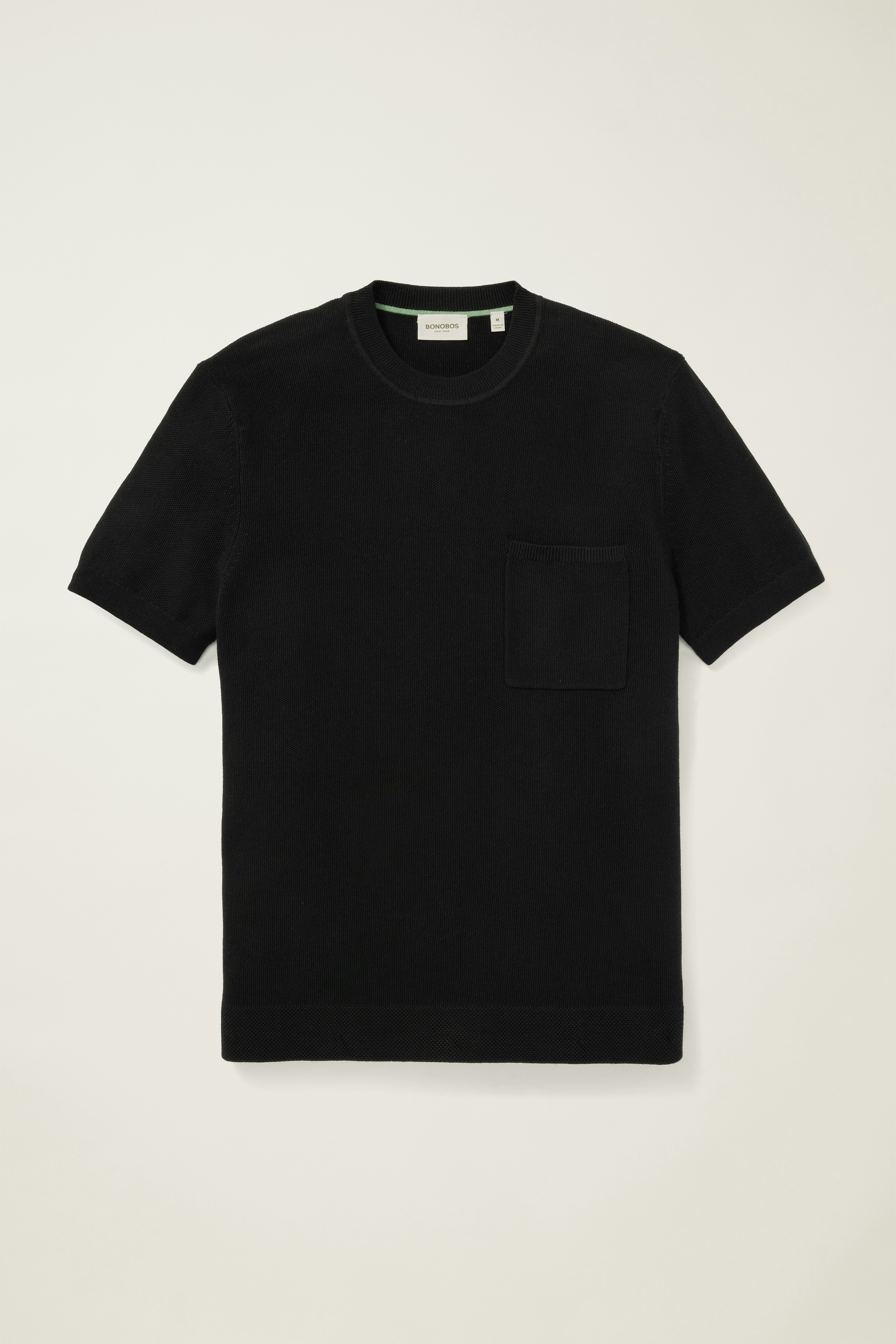 Sweater Pocket Tee black cotton