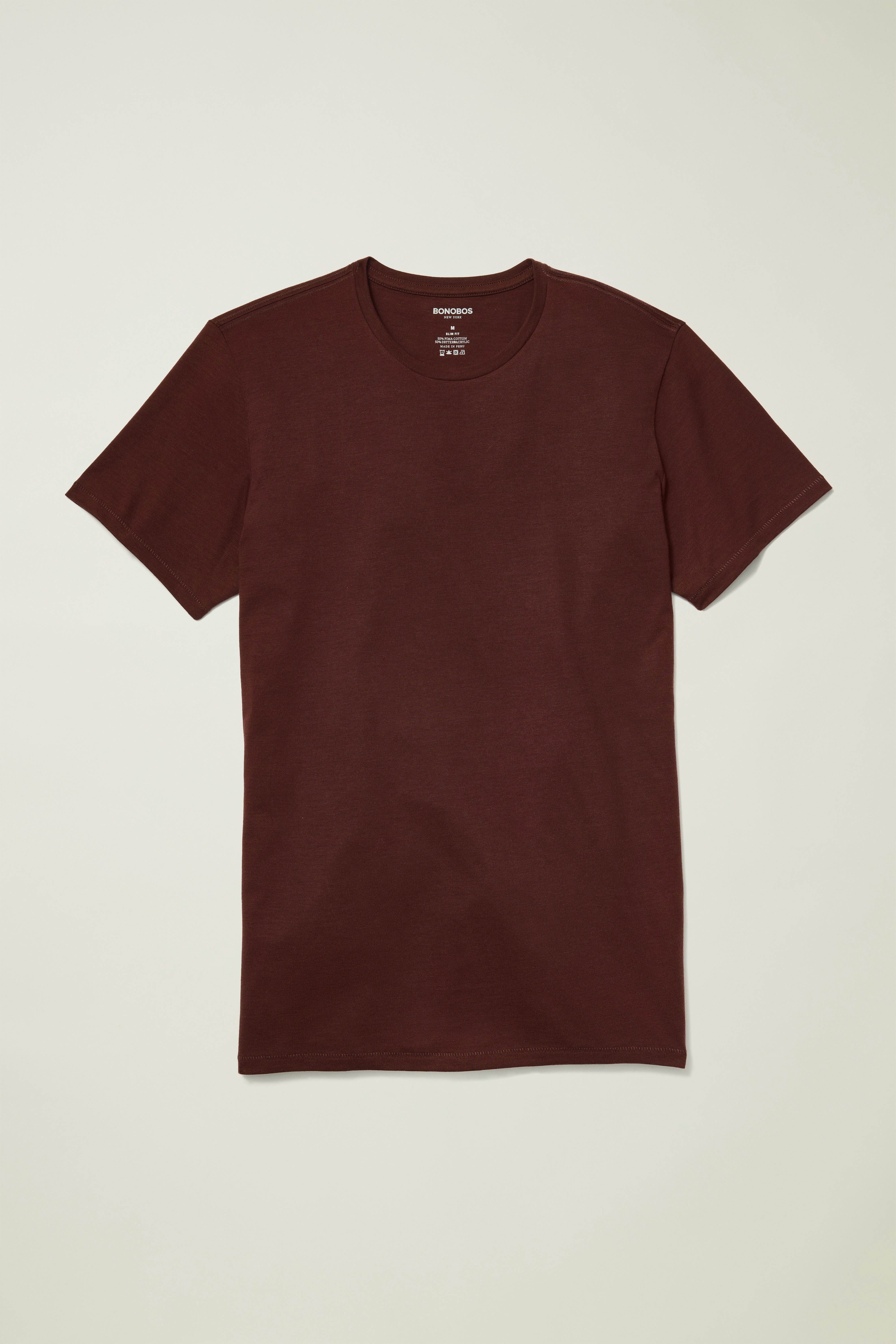 Pima Performance Tee medium brown