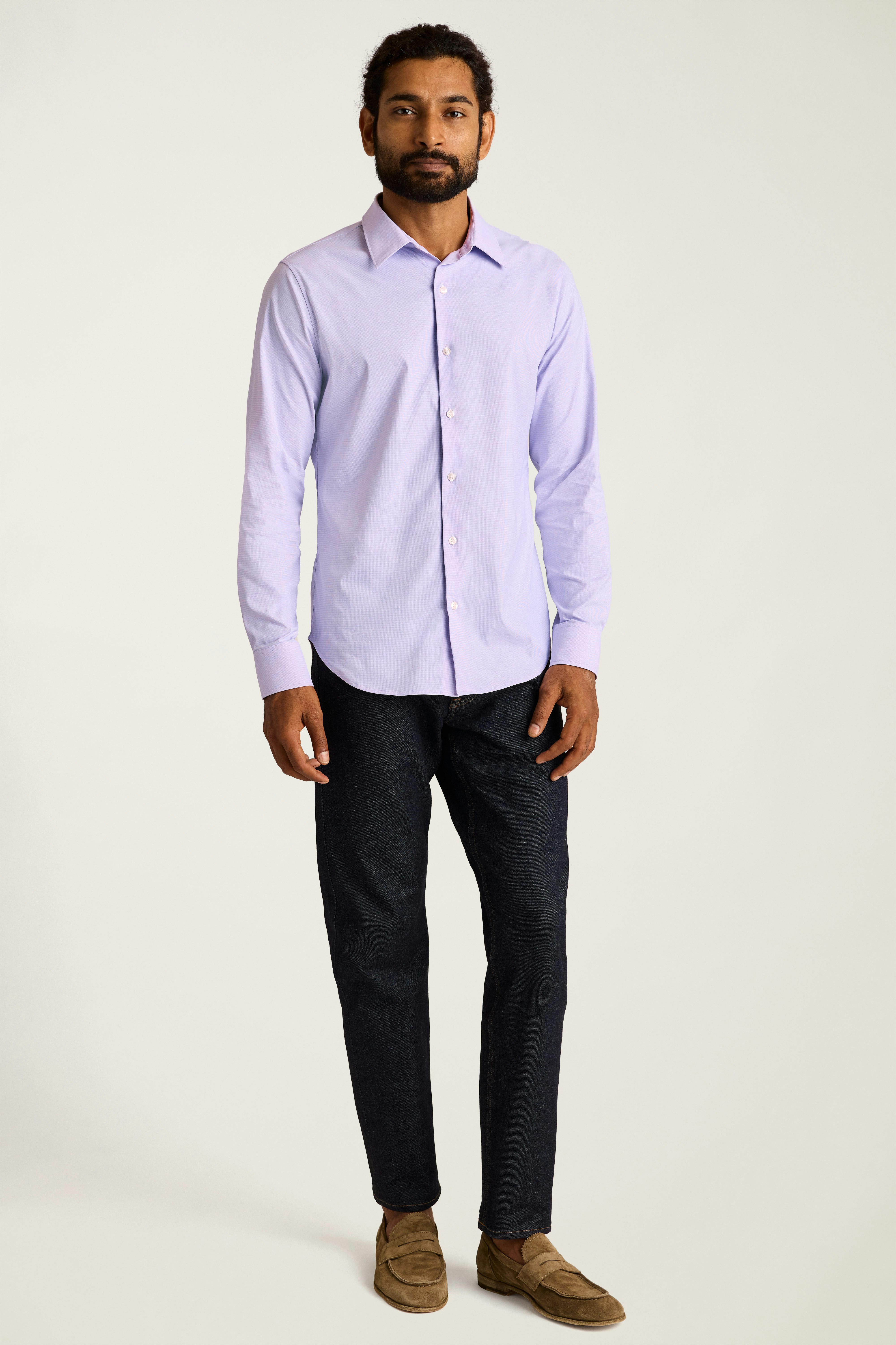 Tech Button Down Shirt lavender