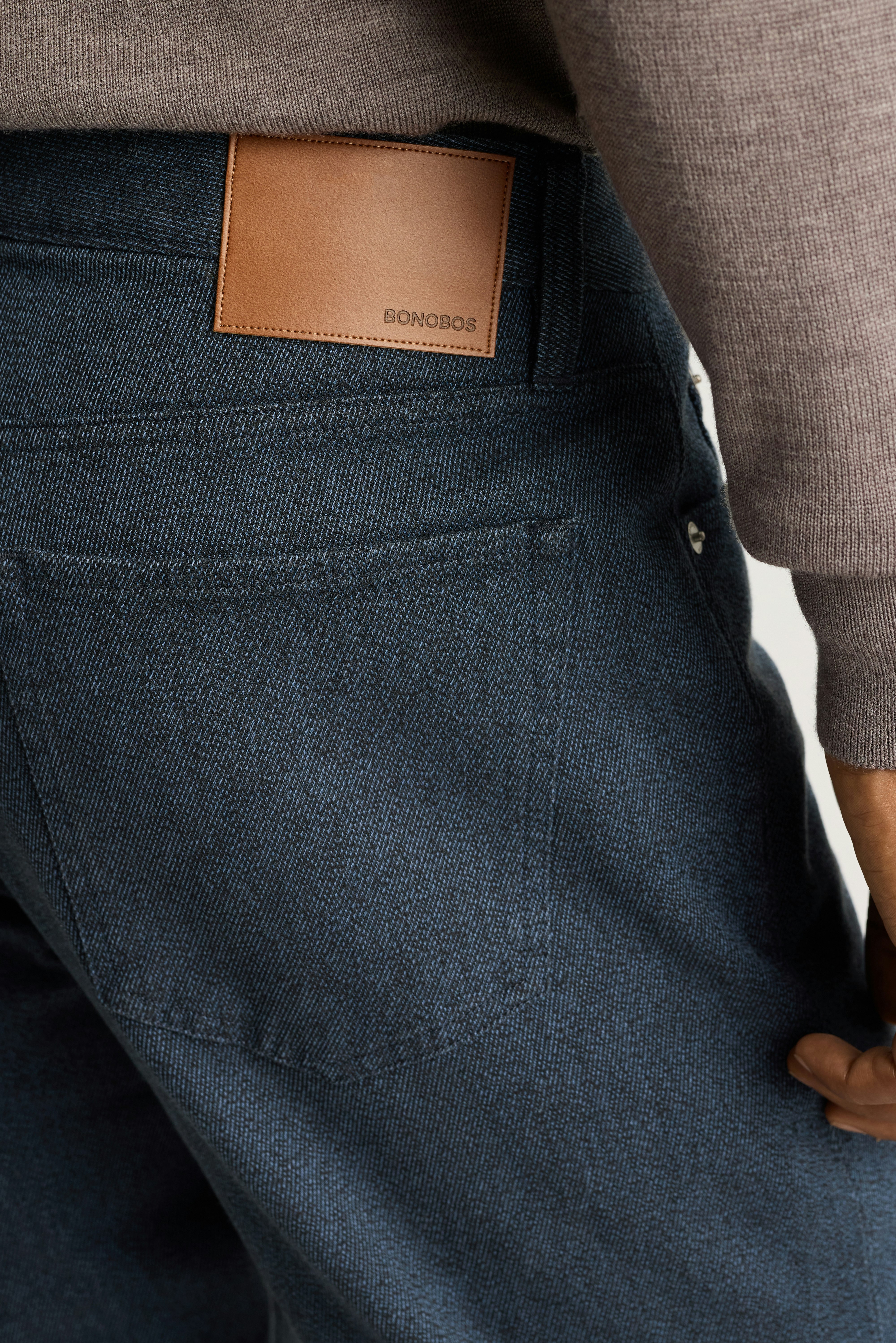 Ridgewood Textured 5-Pocket Pant navy blue twill