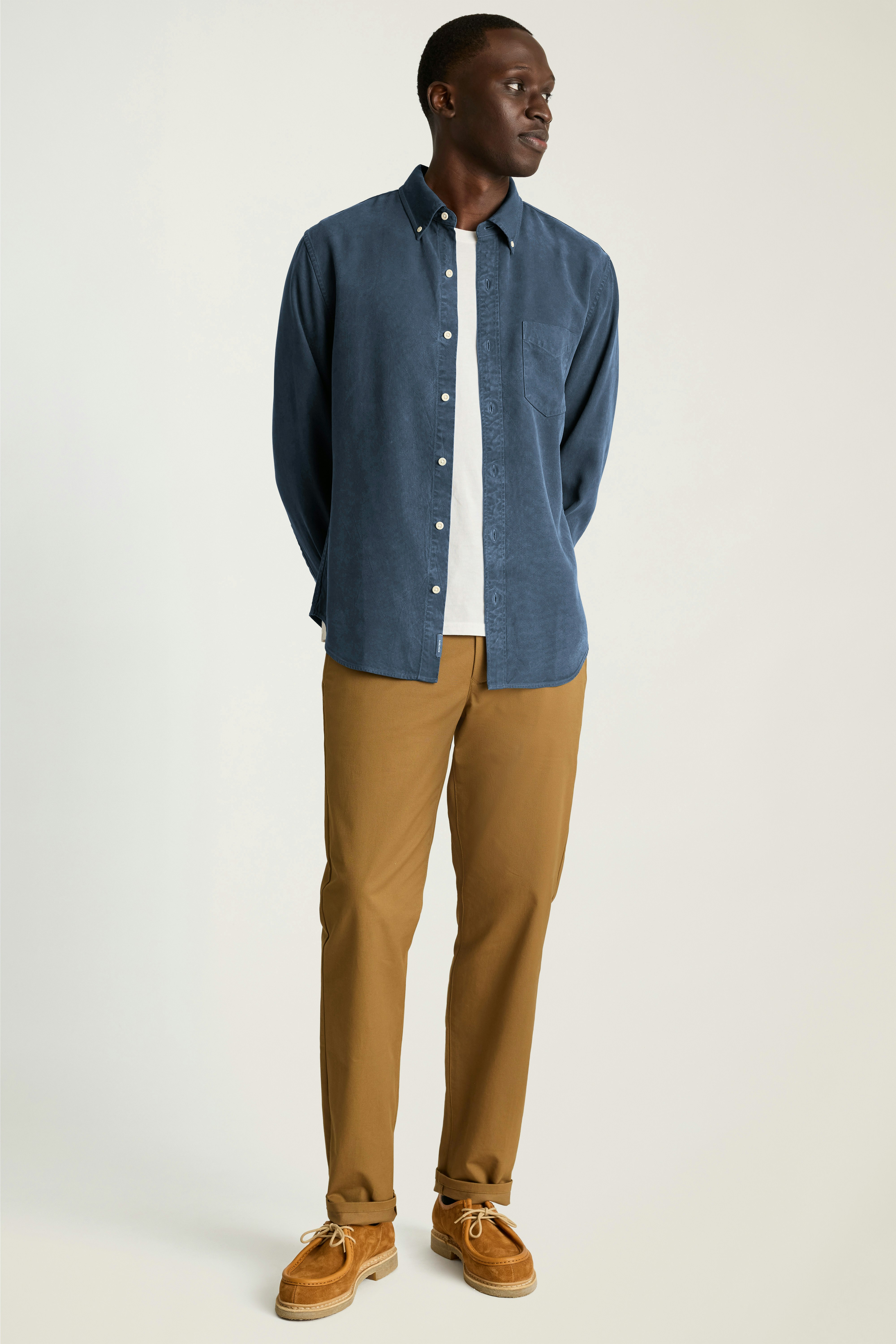 Garment Dyed Tencel Shirt blue