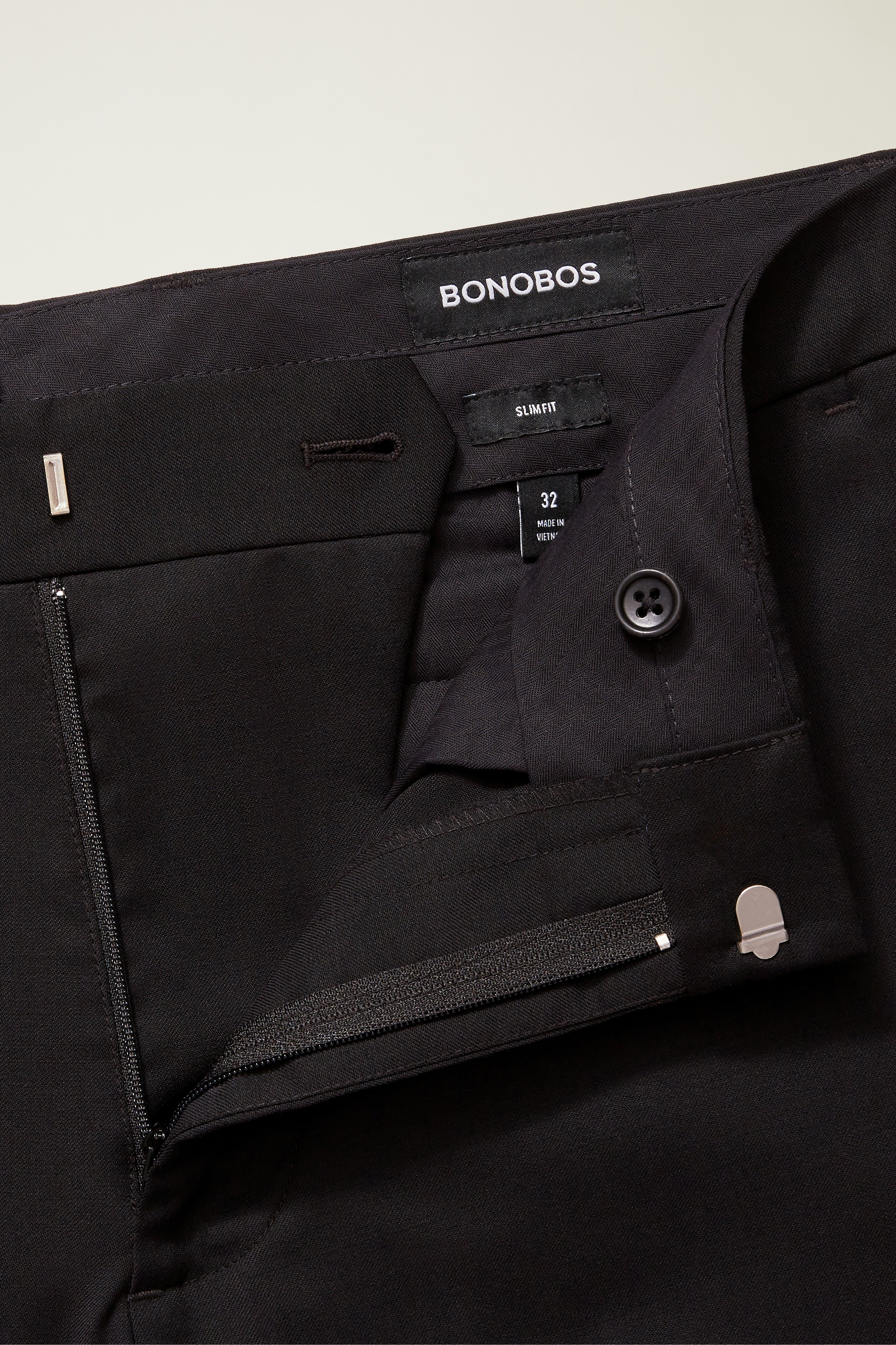 Jetsetter Unhemmed Wool Dress Pant black