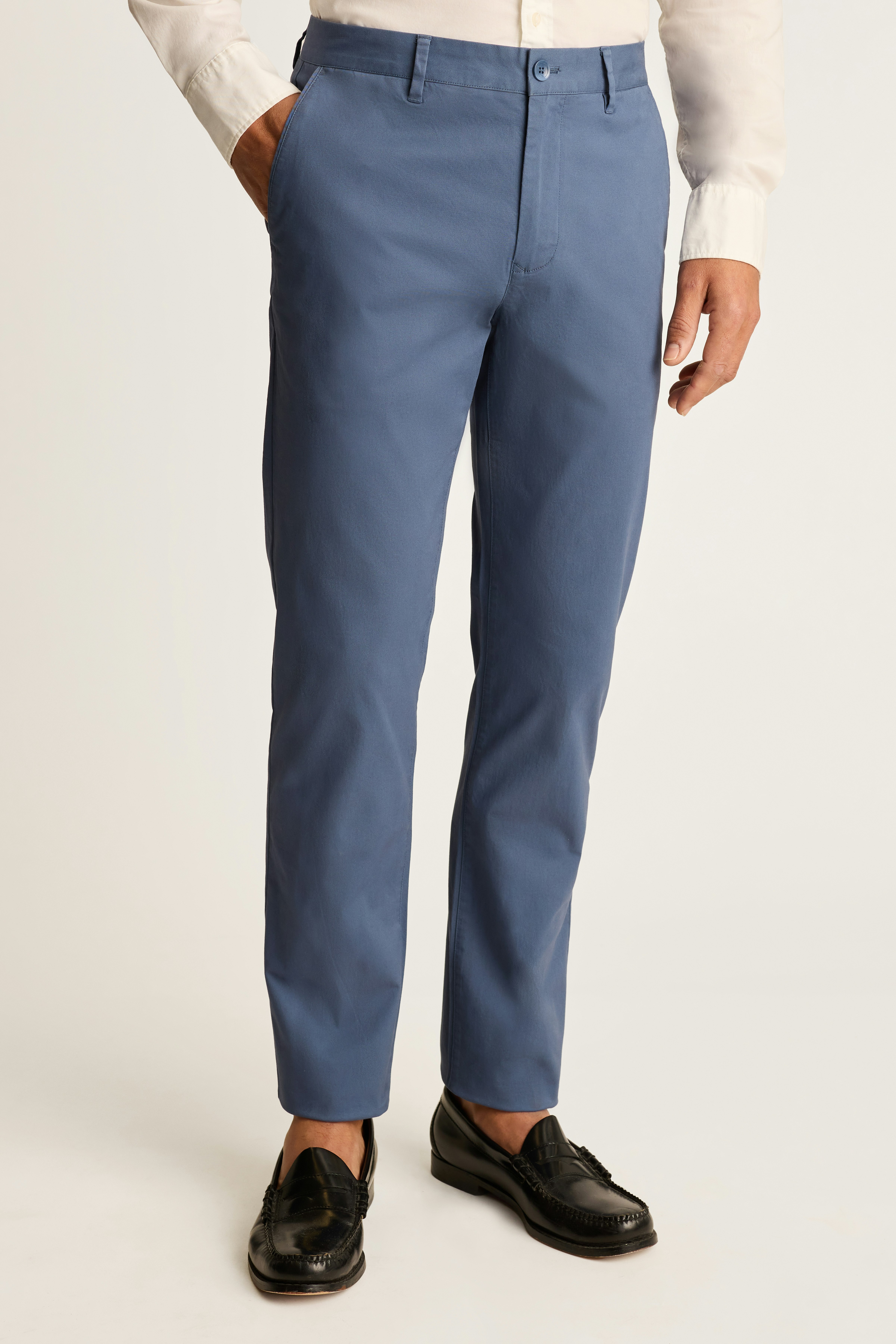 Stretch Cotton Chino indigo blue