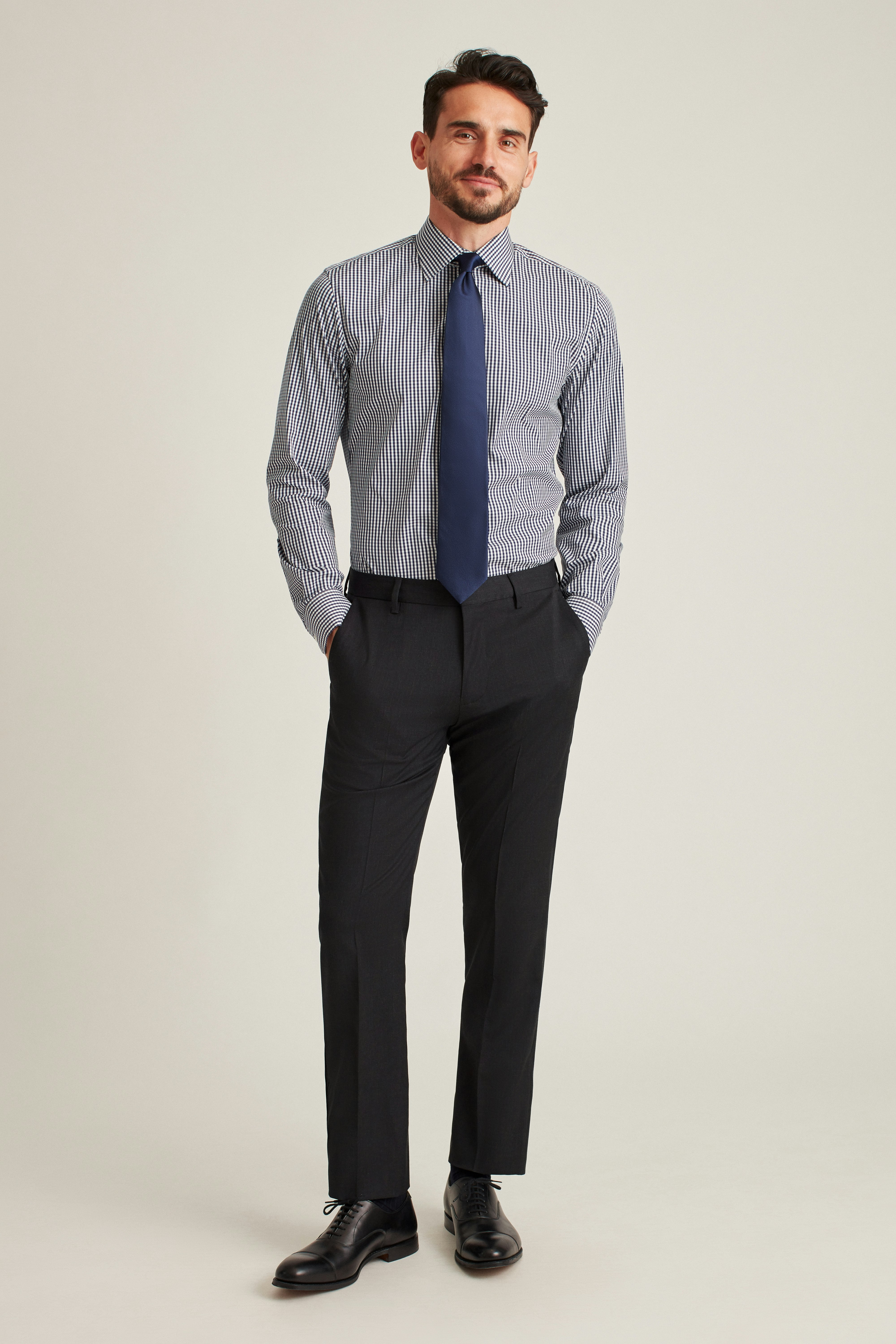 Jetsetter Unhemmed Wool Dress Pant charcoal 1 Jetsetter Unhemmed Wool Dress Pant charcoal