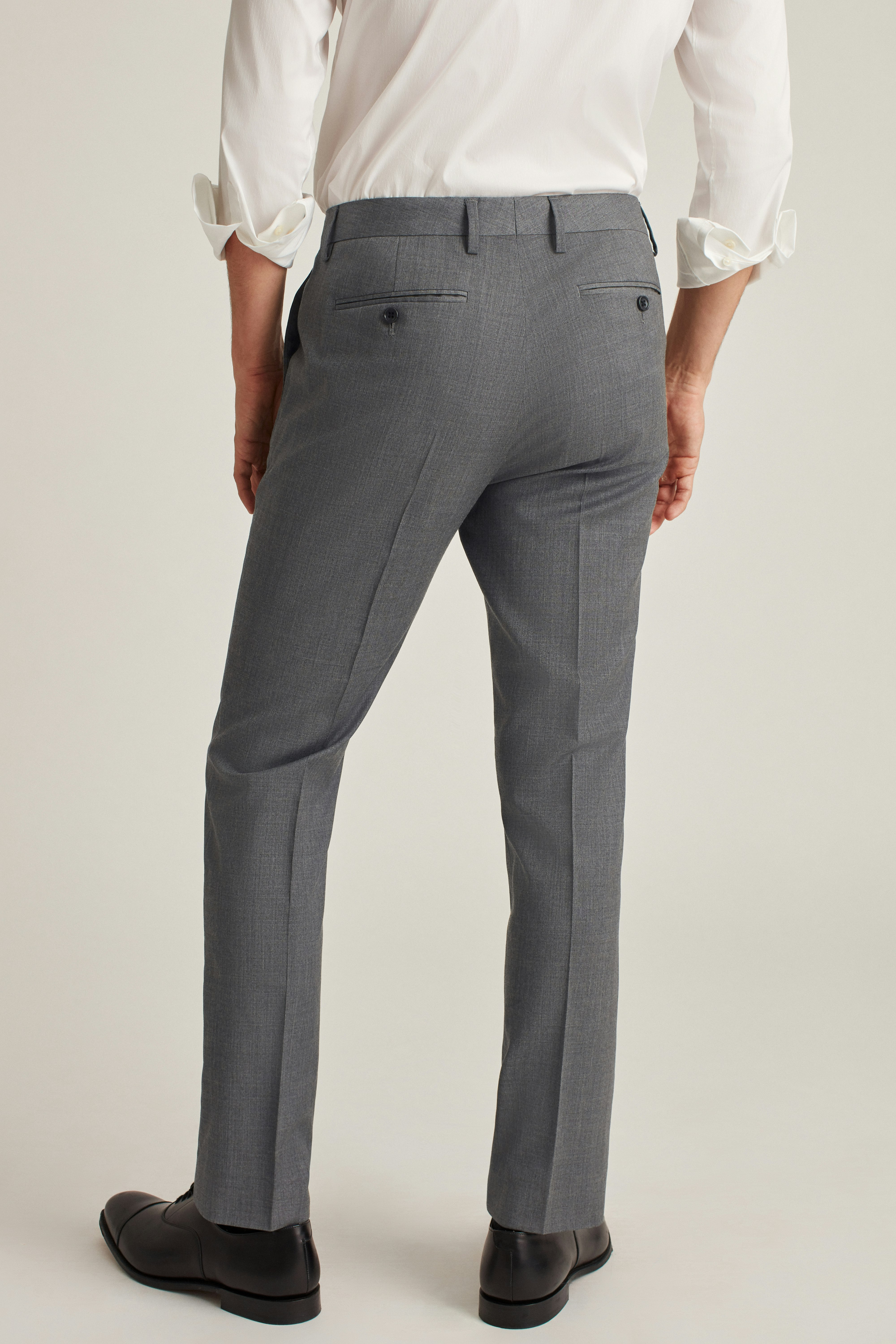 Jetsetter Unhemmed Wool Dress Pant grey