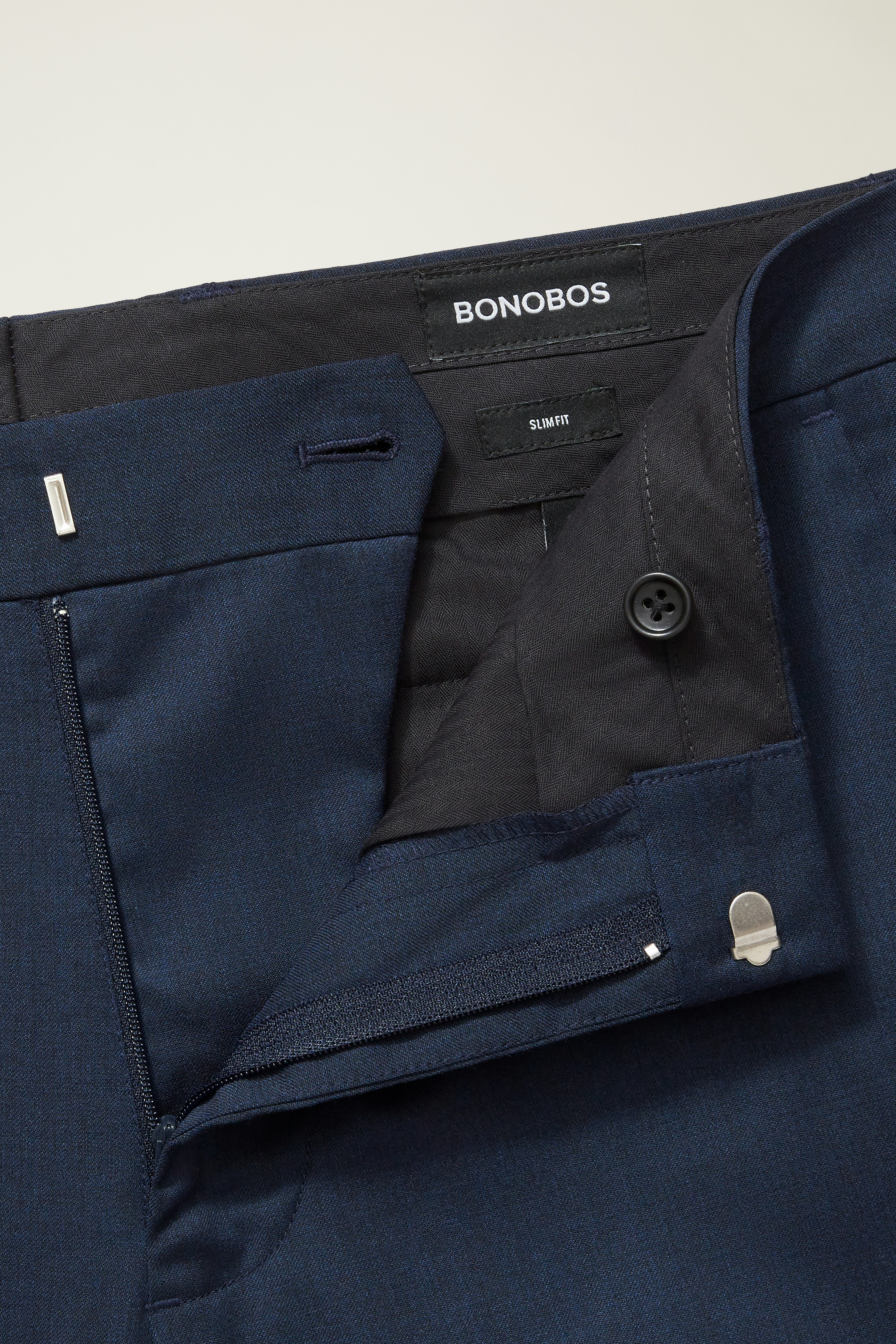 Jetsetter Unhemmed Wool Dress Pant light navy