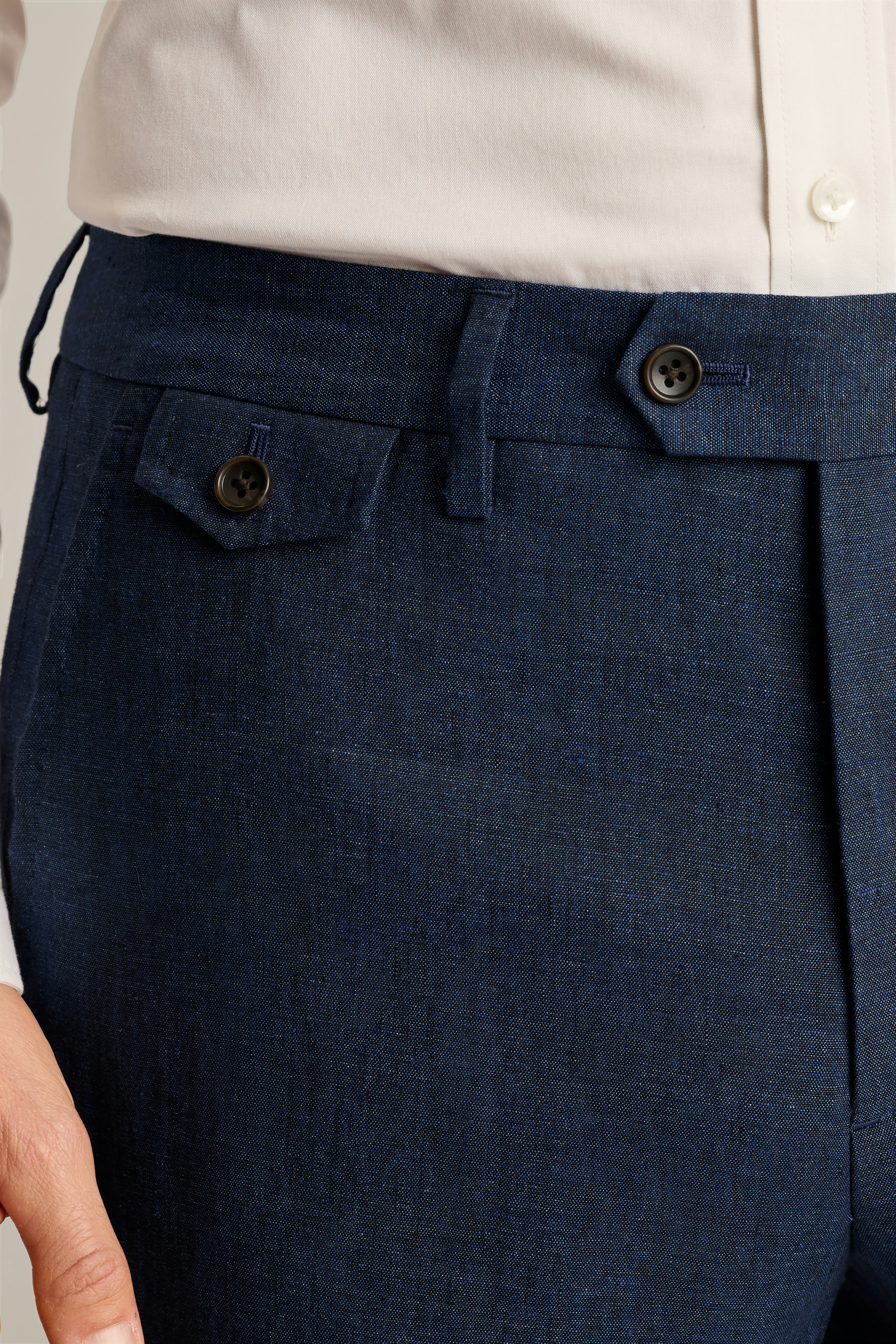 Jetsetter Italian Linen Dress Pant dark navy