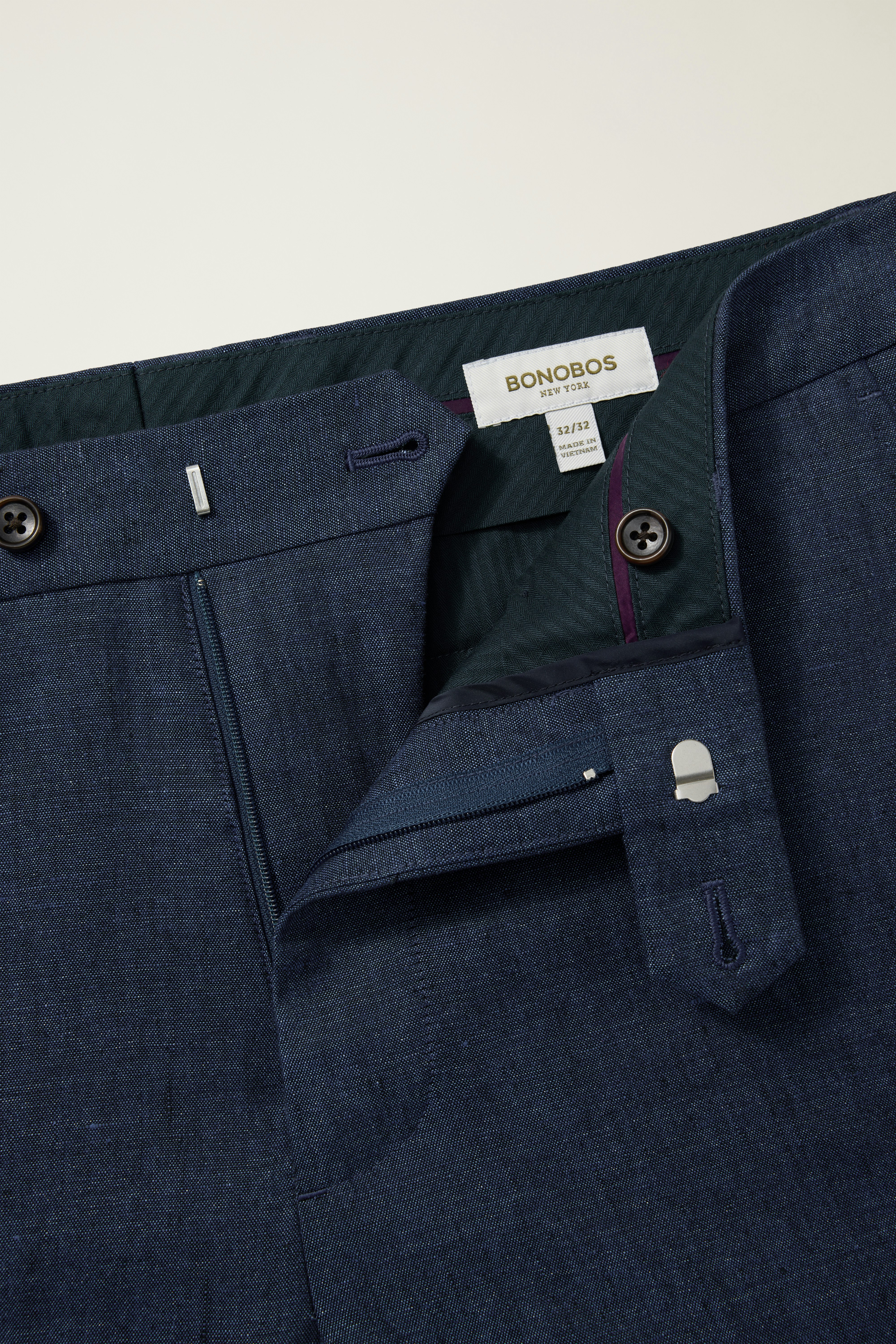 Jetsetter Italian Linen Dress Pant dark navy