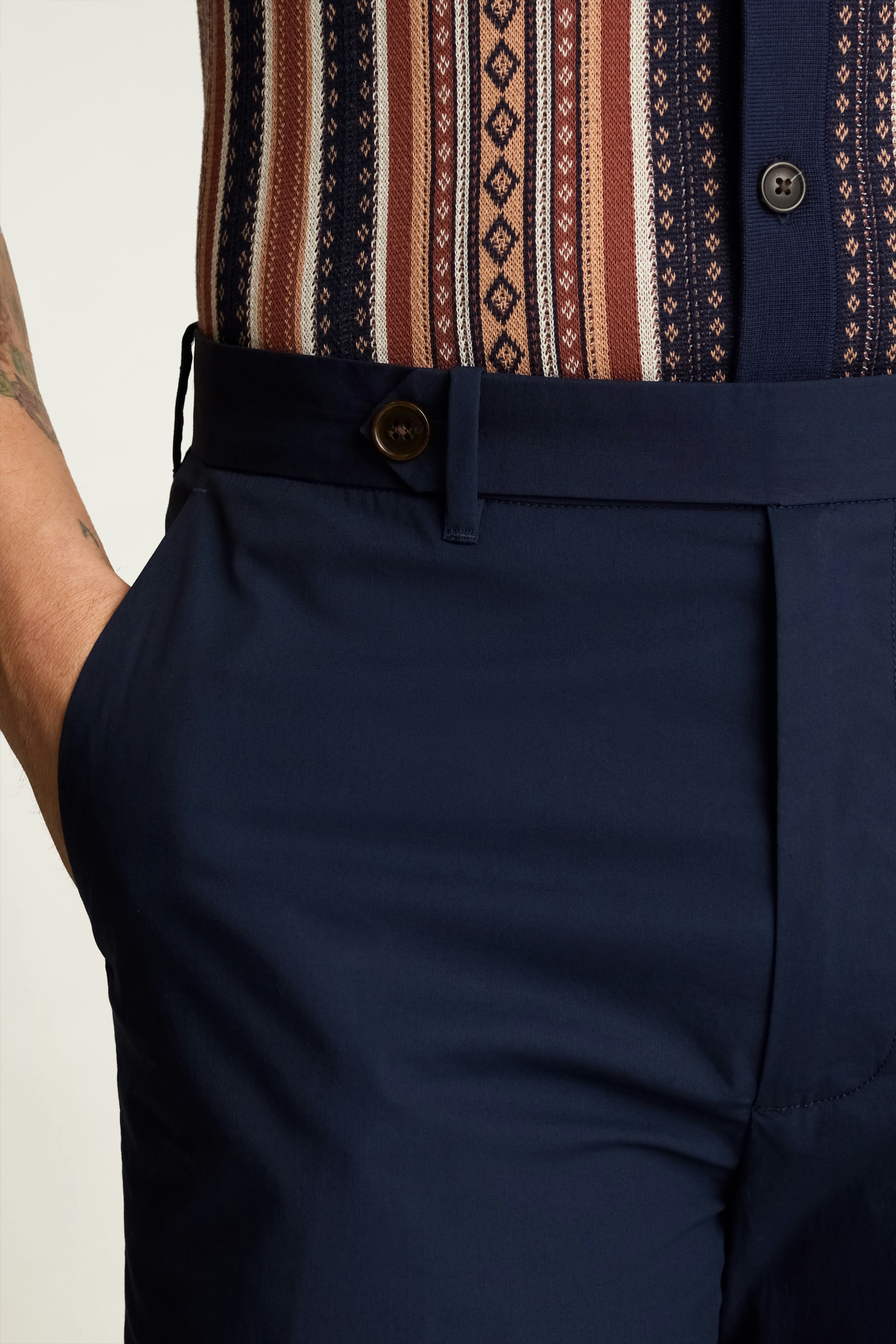 Italian Flyweight Trouser navy blue