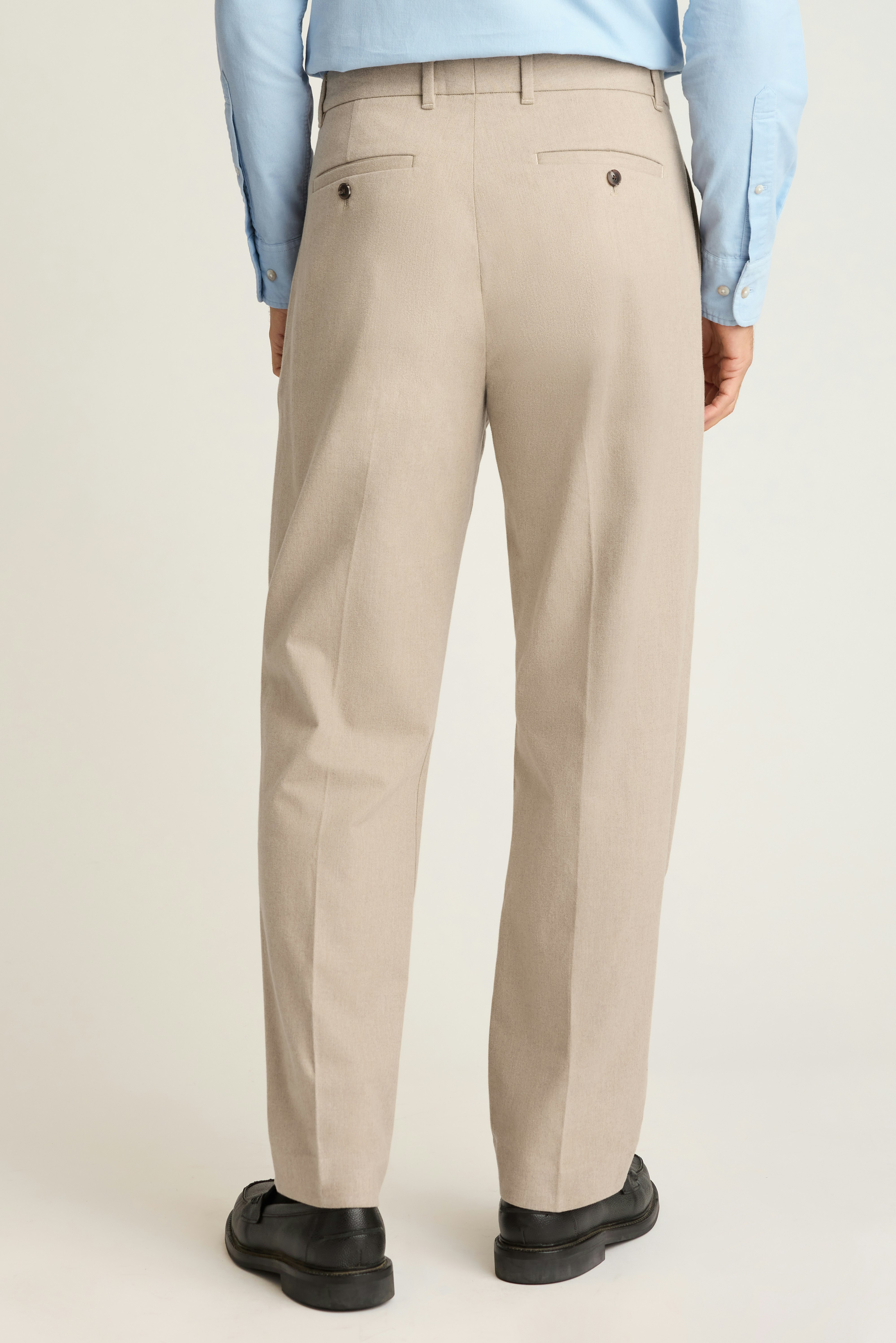 Prince Street Pleated Trouser khaki marl 4 Prince Street Pleated Trouser khaki marl