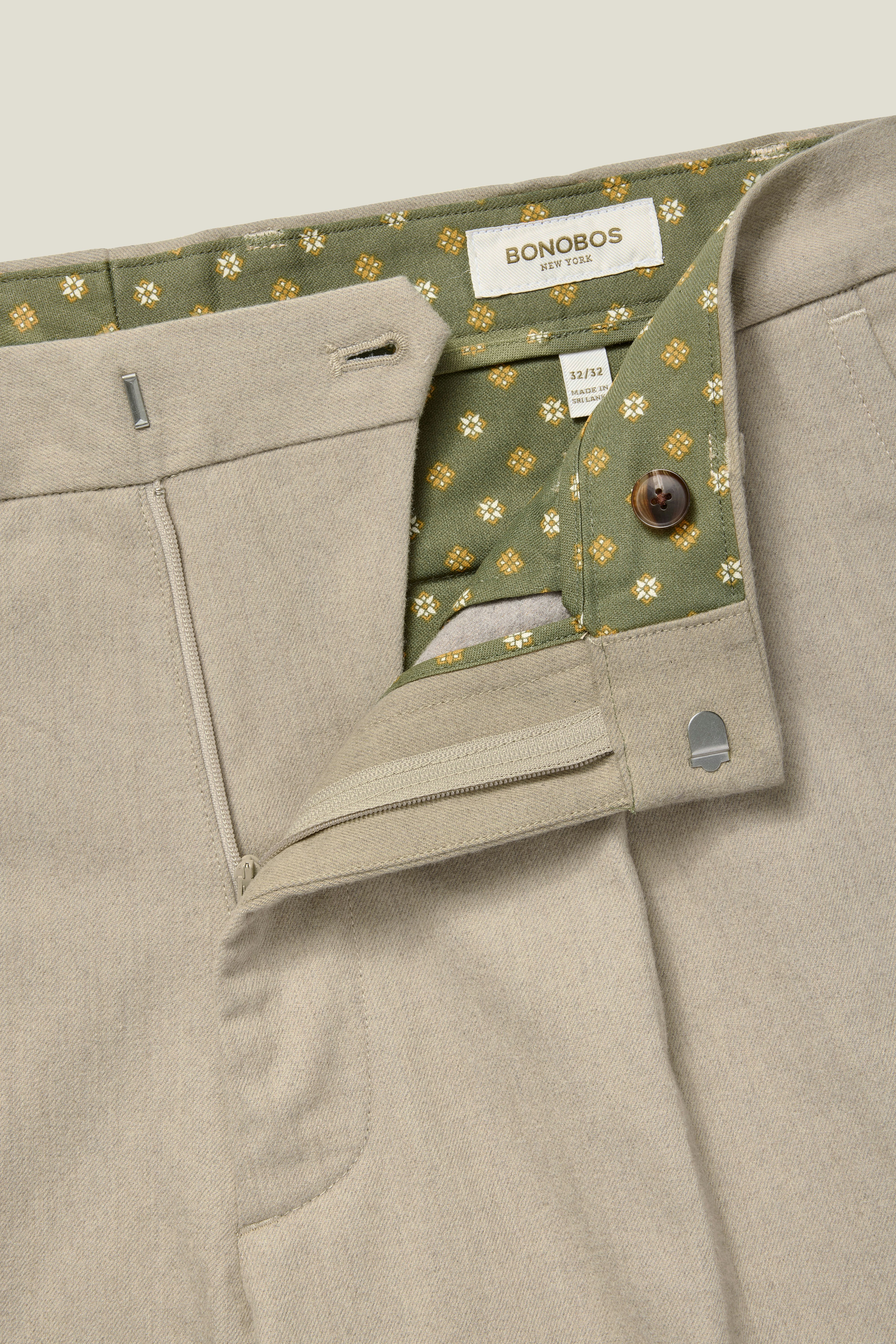 Prince Street Pleated Trouser khaki marl 5 Prince Street Pleated Trouser khaki marl