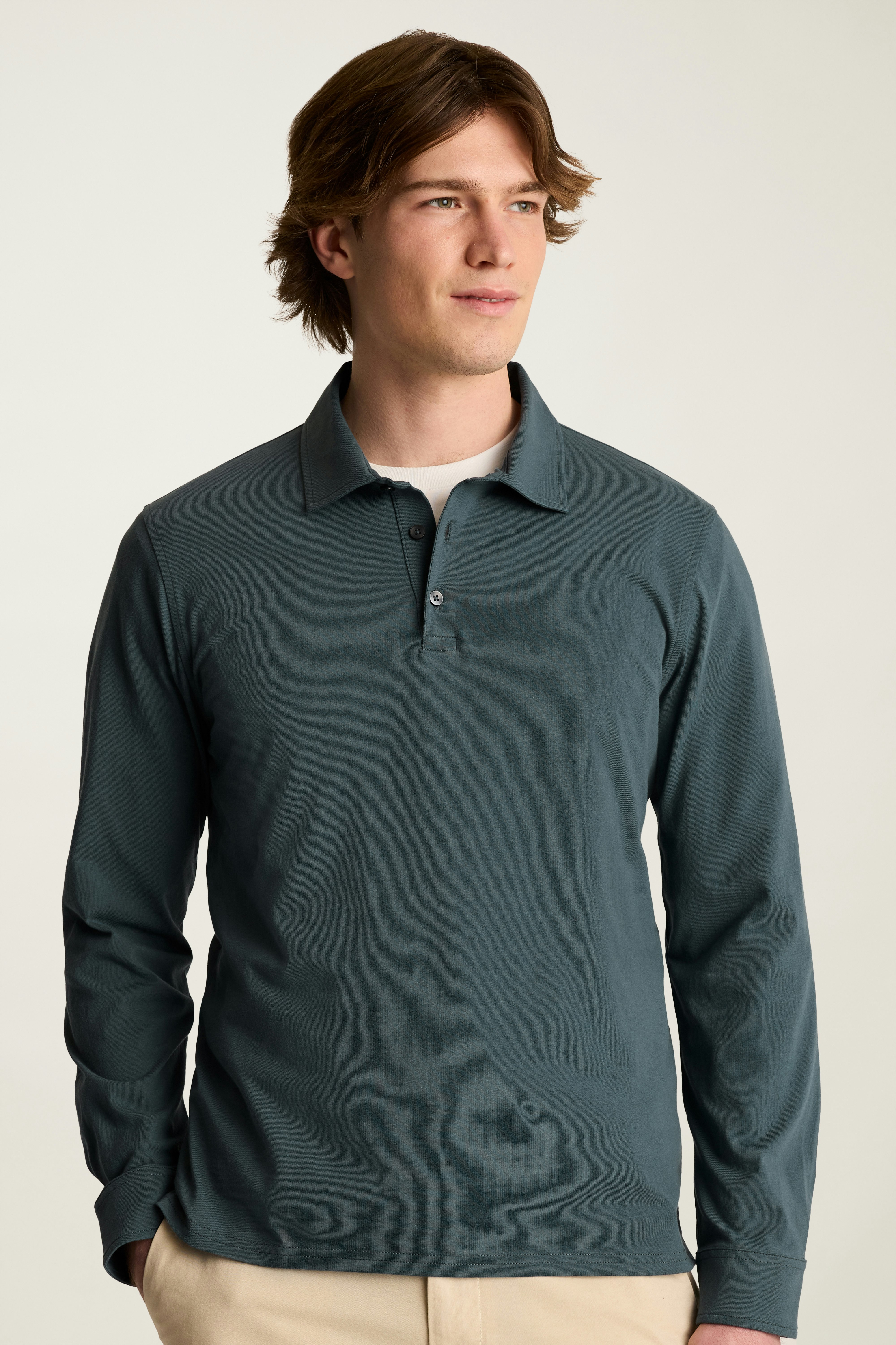 Organic Cotton Long Sleeve Polo deep blue 3 Organic Cotton Long Sleeve Polo deep blue