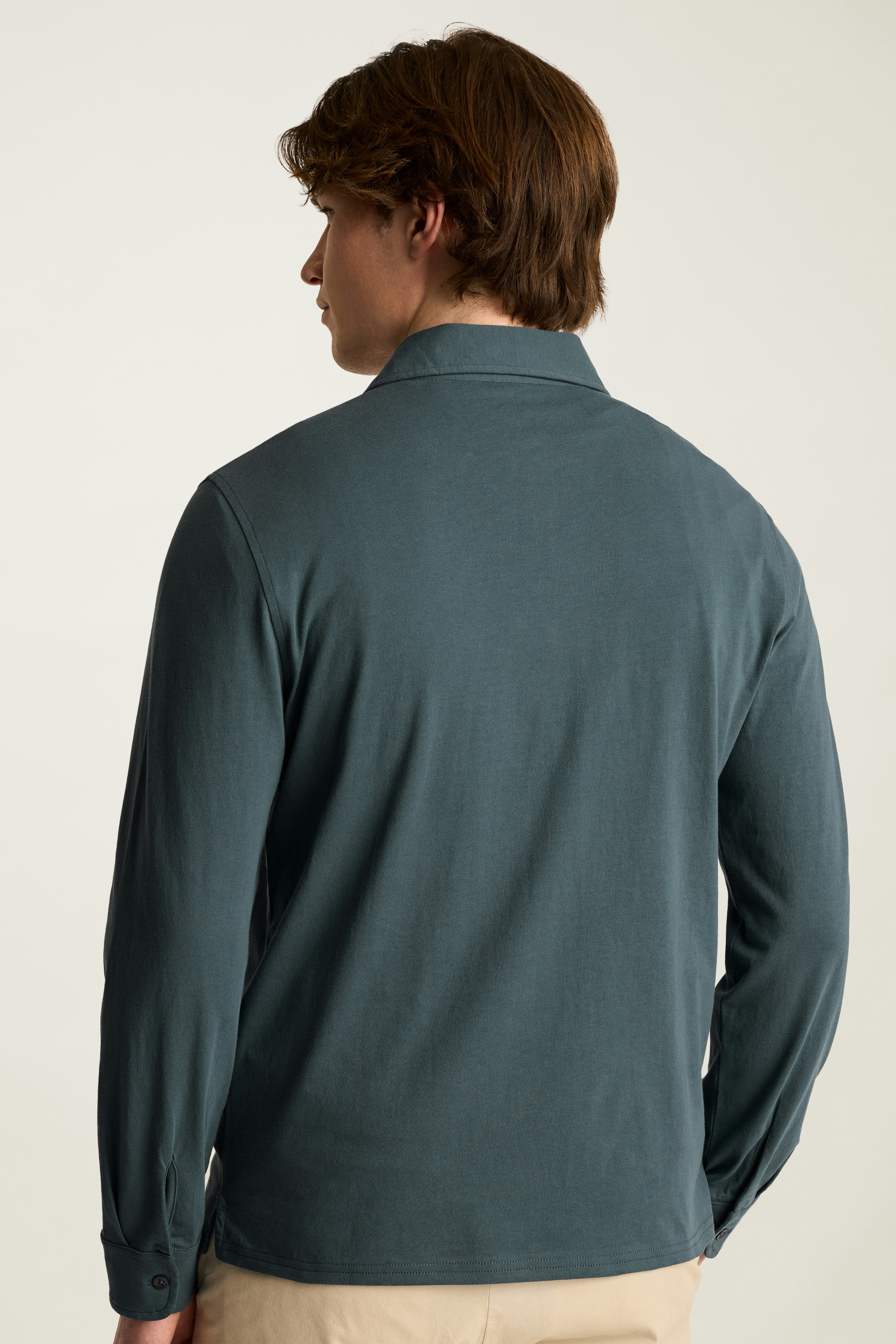 Organic Cotton Long Sleeve Polo deep blue 4 Organic Cotton Long Sleeve Polo deep blue