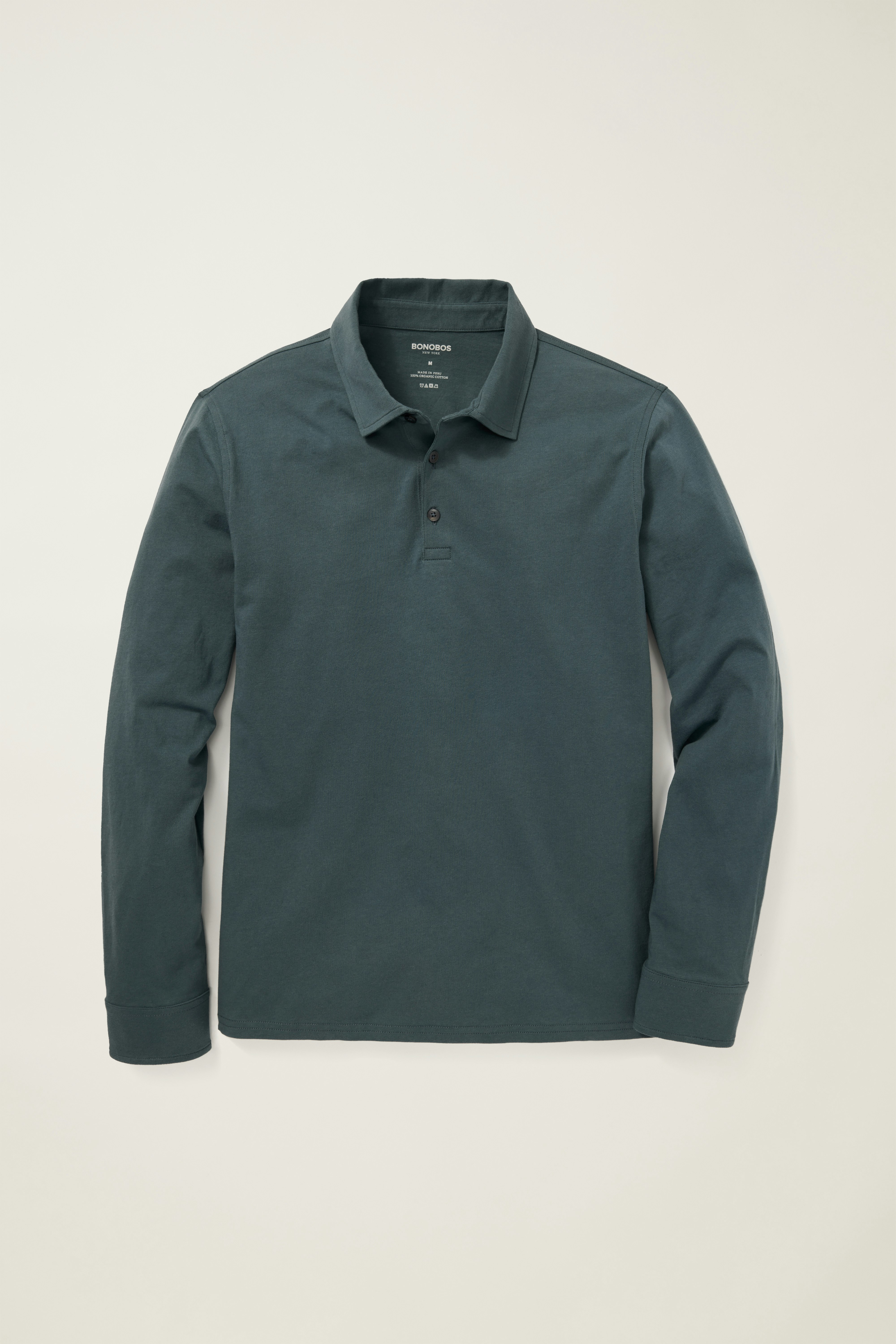 Organic Cotton Long Sleeve Polo deep blue 5 Organic Cotton Long Sleeve Polo deep blue