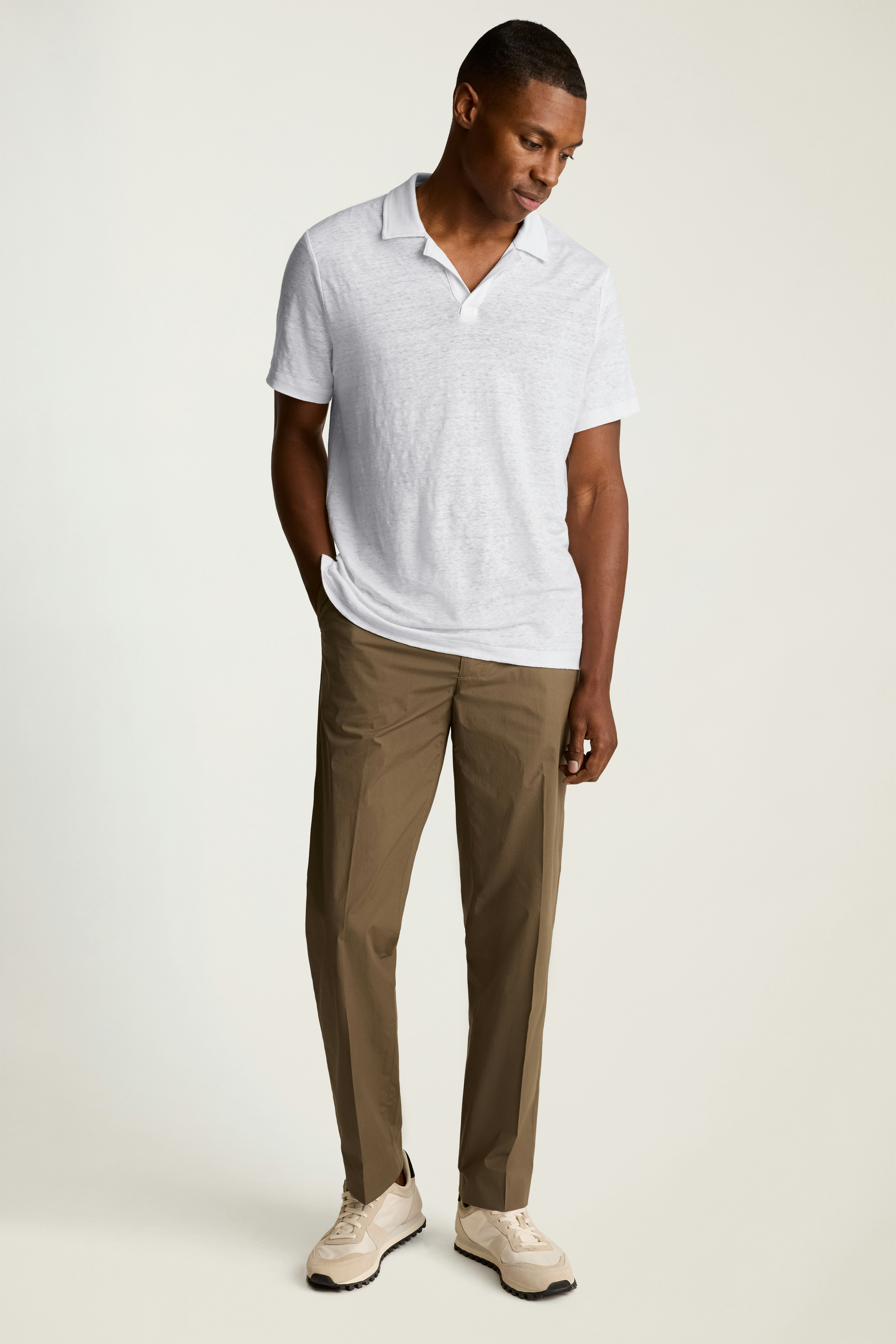Linen Polo white