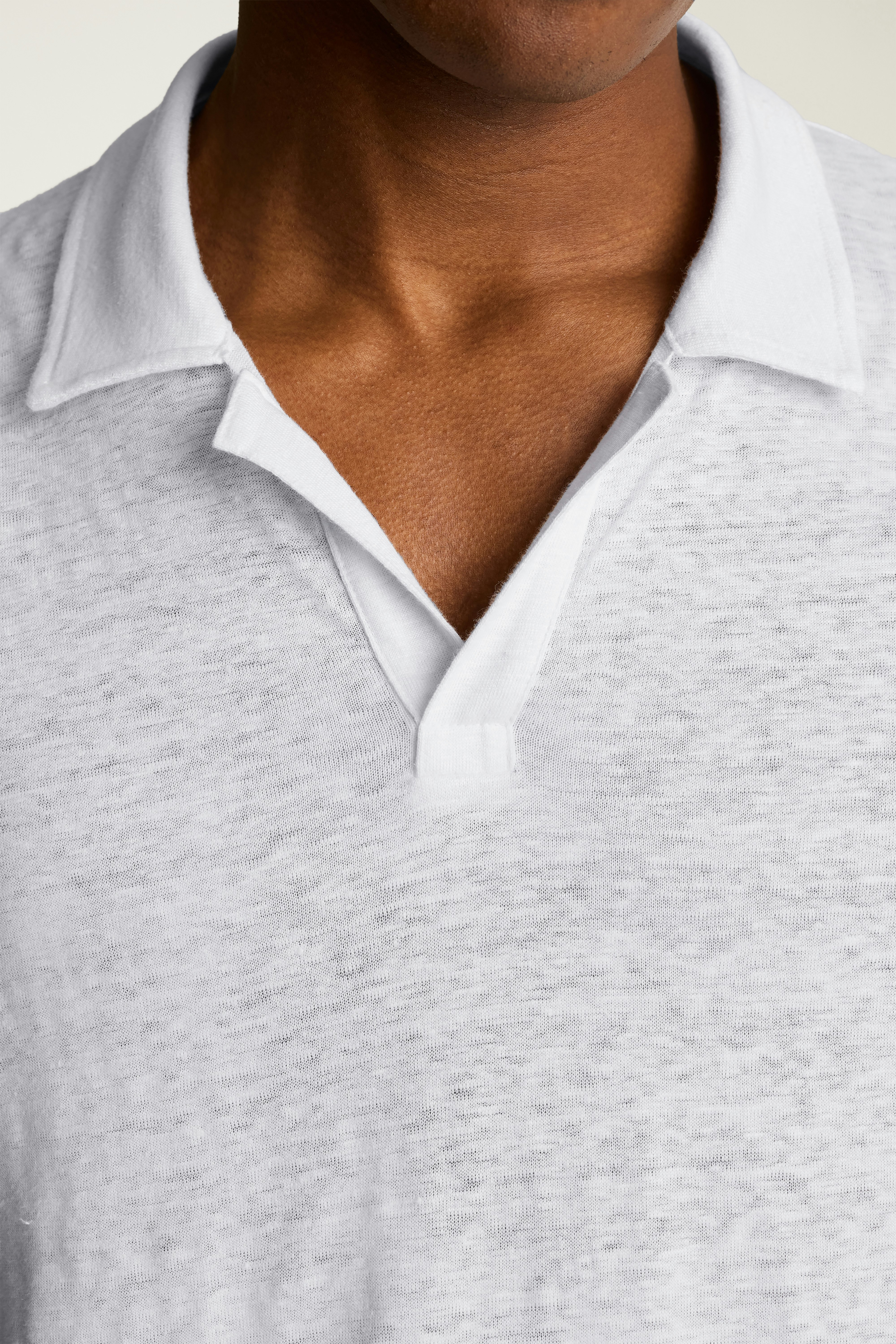 Linen Polo white