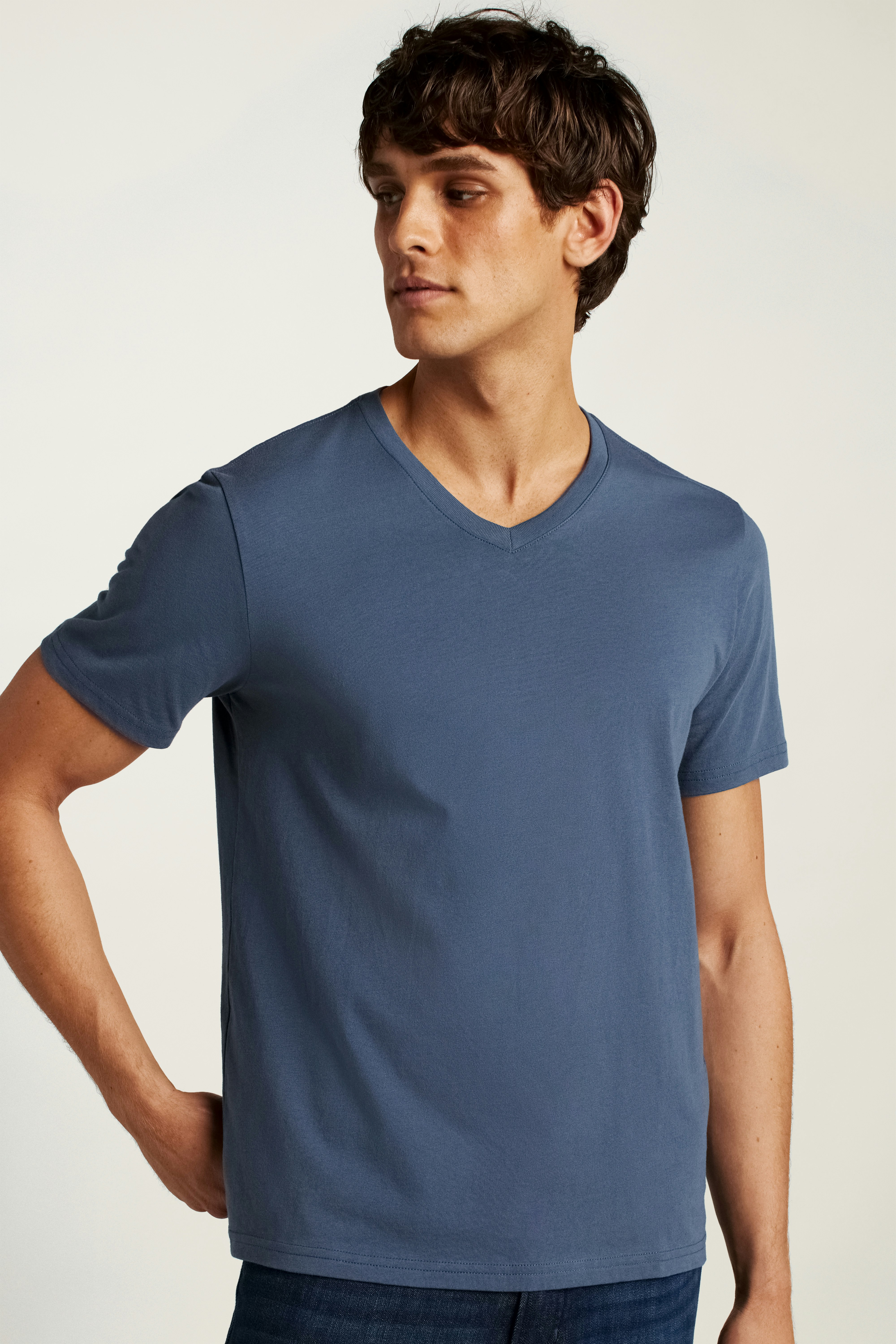 Forever Soft Cotton  V-Neck Tee bright navy