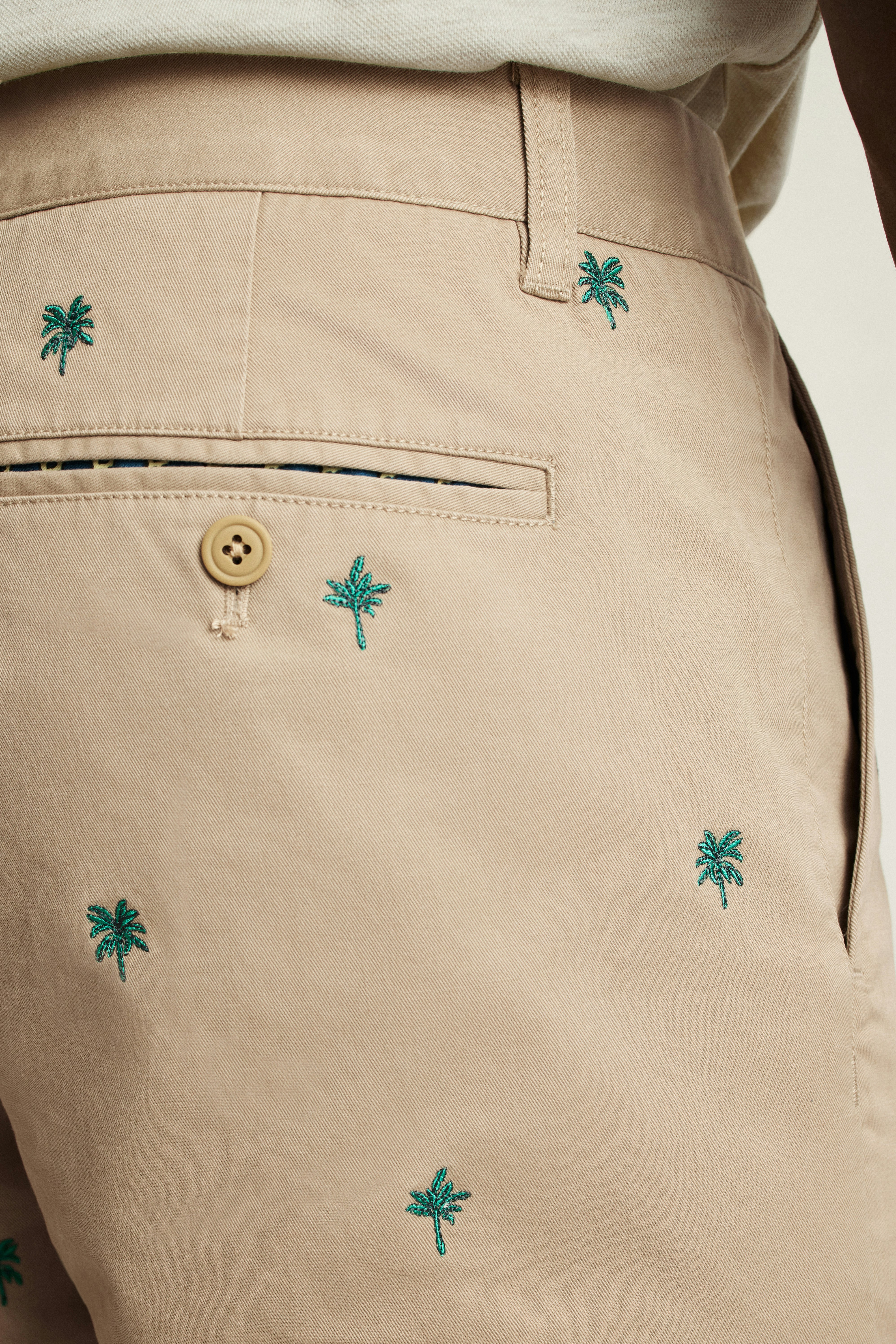 The Embroidered Chino Short khaki palm palooza 4 The Embroidered Chino Short khaki palm palooza