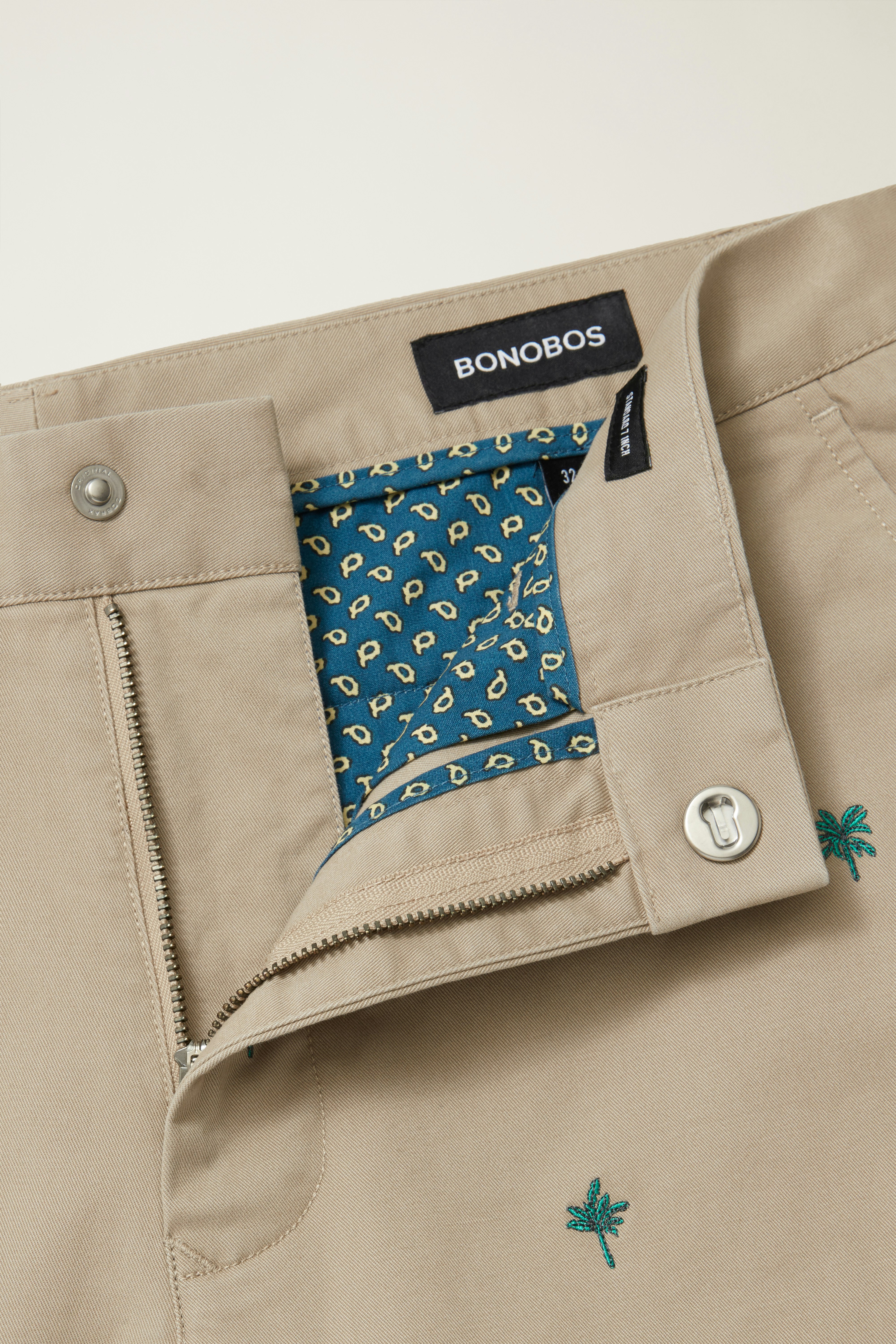 The Embroidered Chino Short khaki palm palooza 5 The Embroidered Chino Short khaki palm palooza