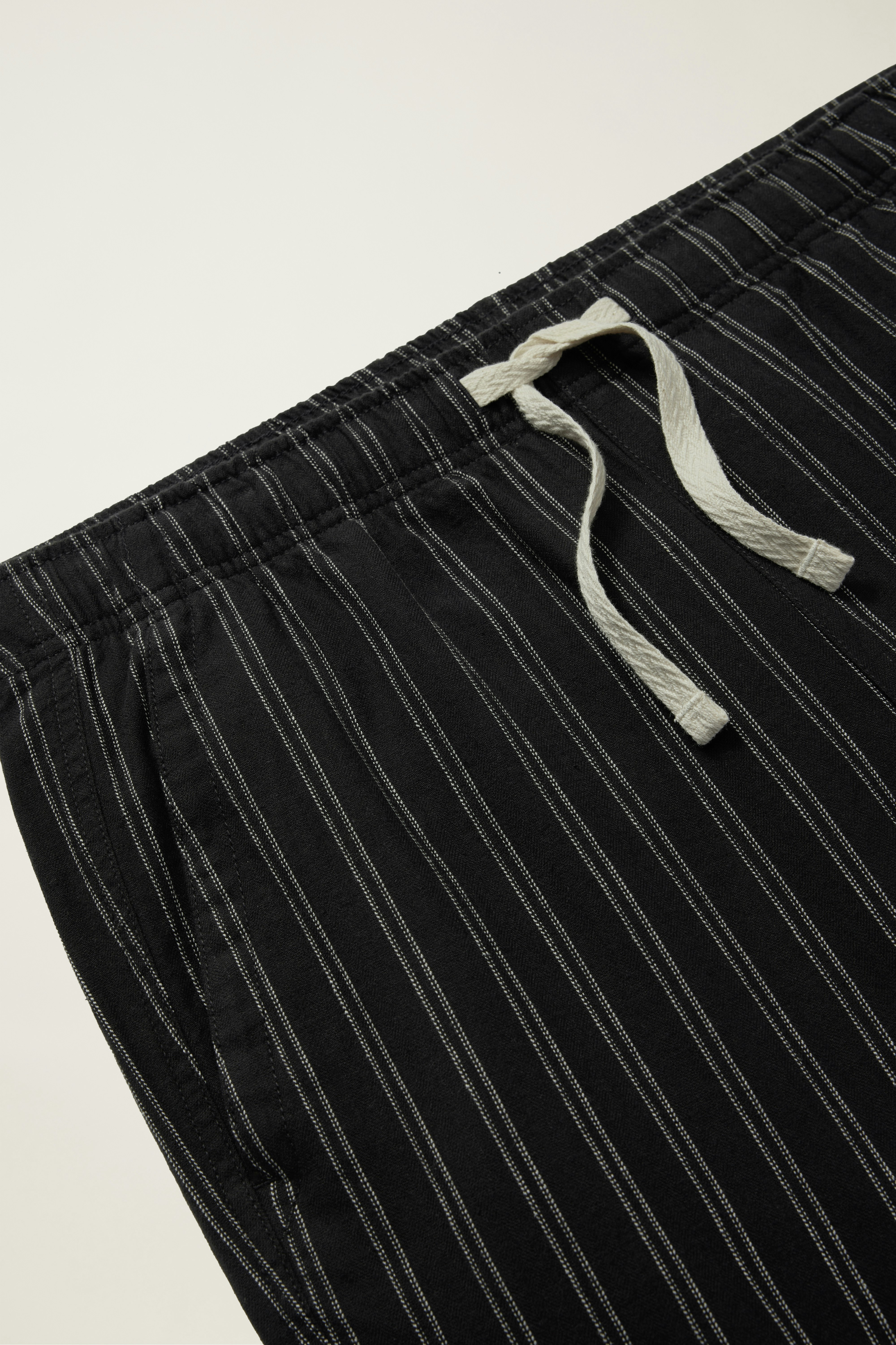 Nomad Short black and white linen stripe 5 Nomad Short black and white linen stripe