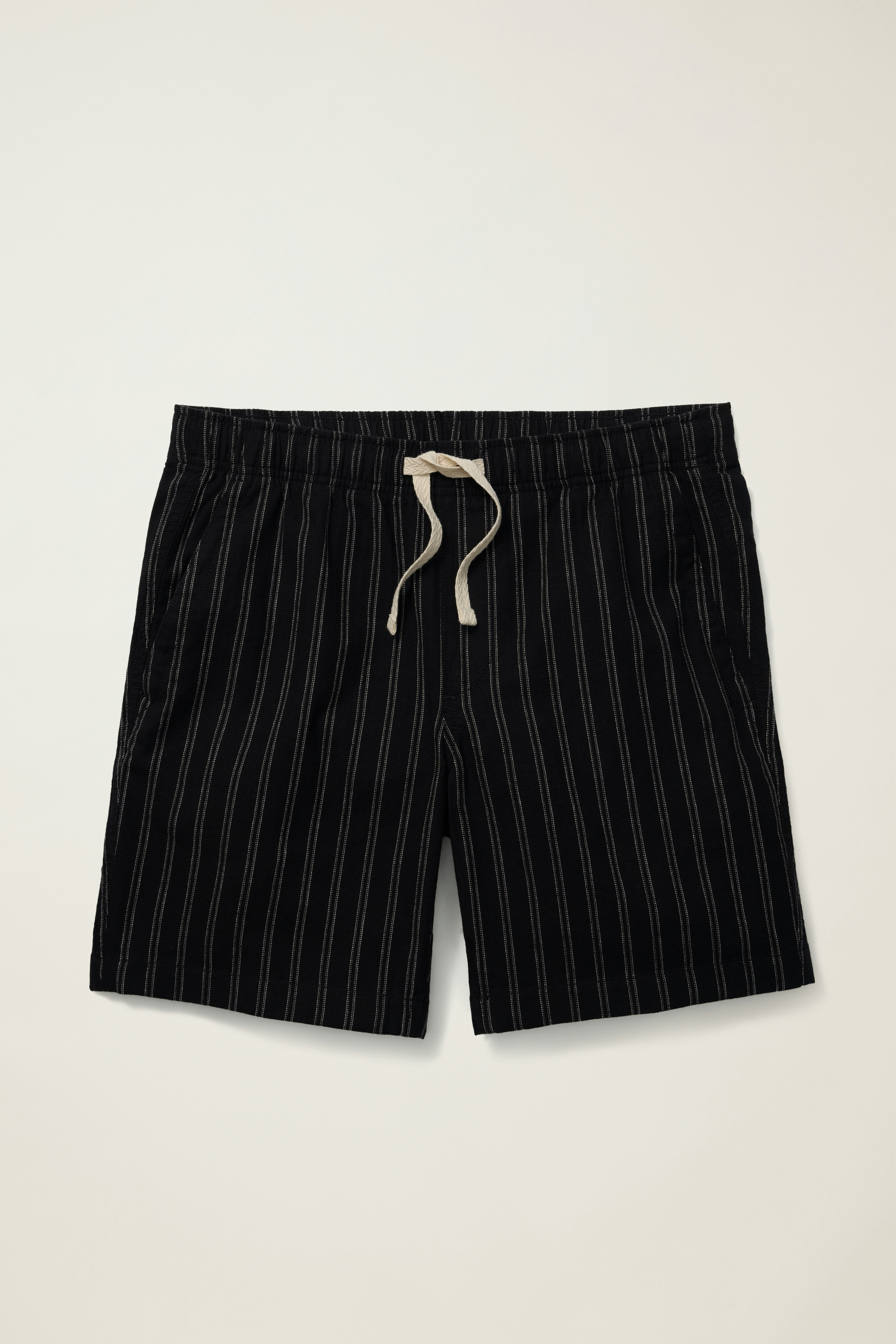 Nomad Short black and white linen stripe 6 Nomad Short black and white linen stripe