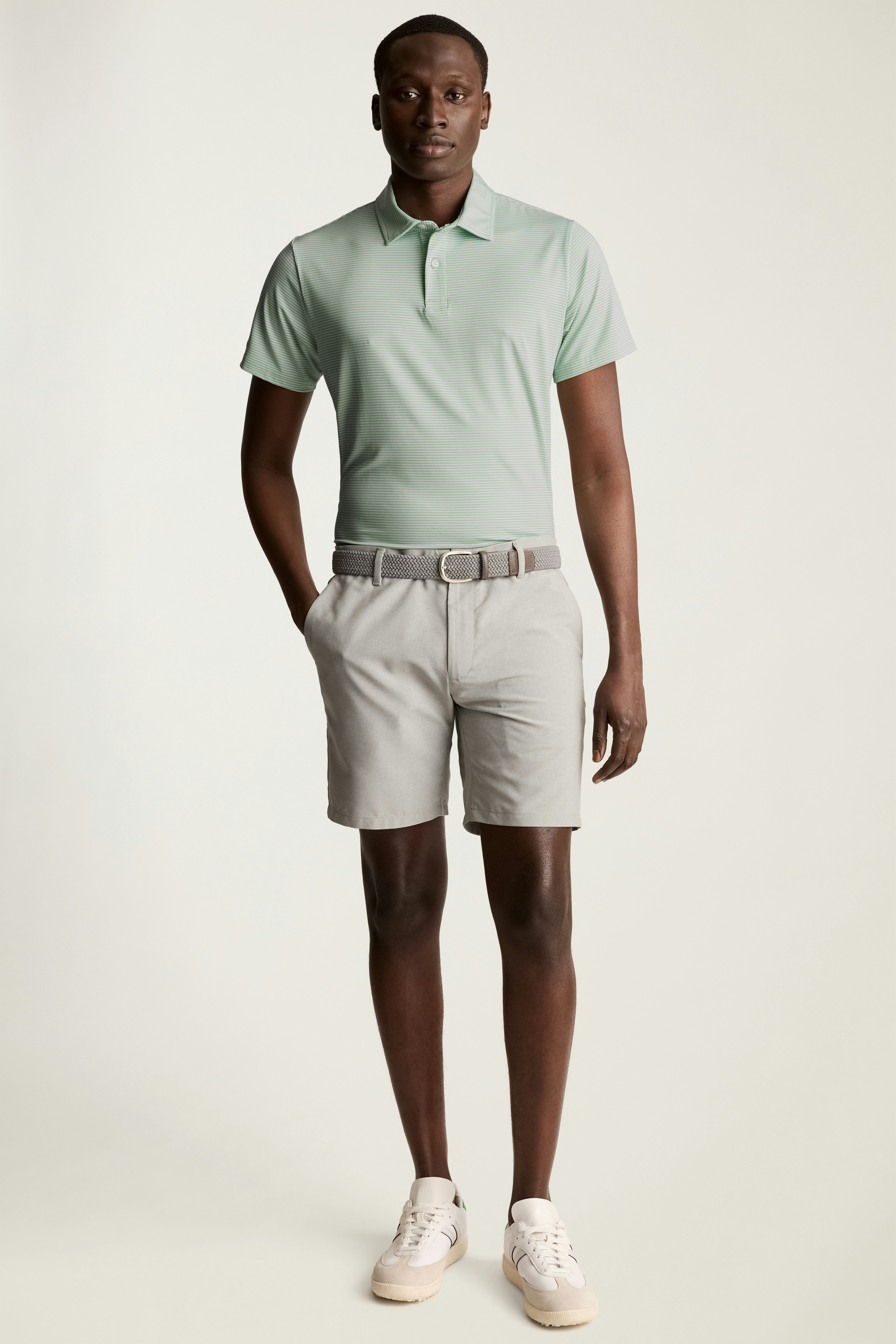 Performance Golf Polo green stripe