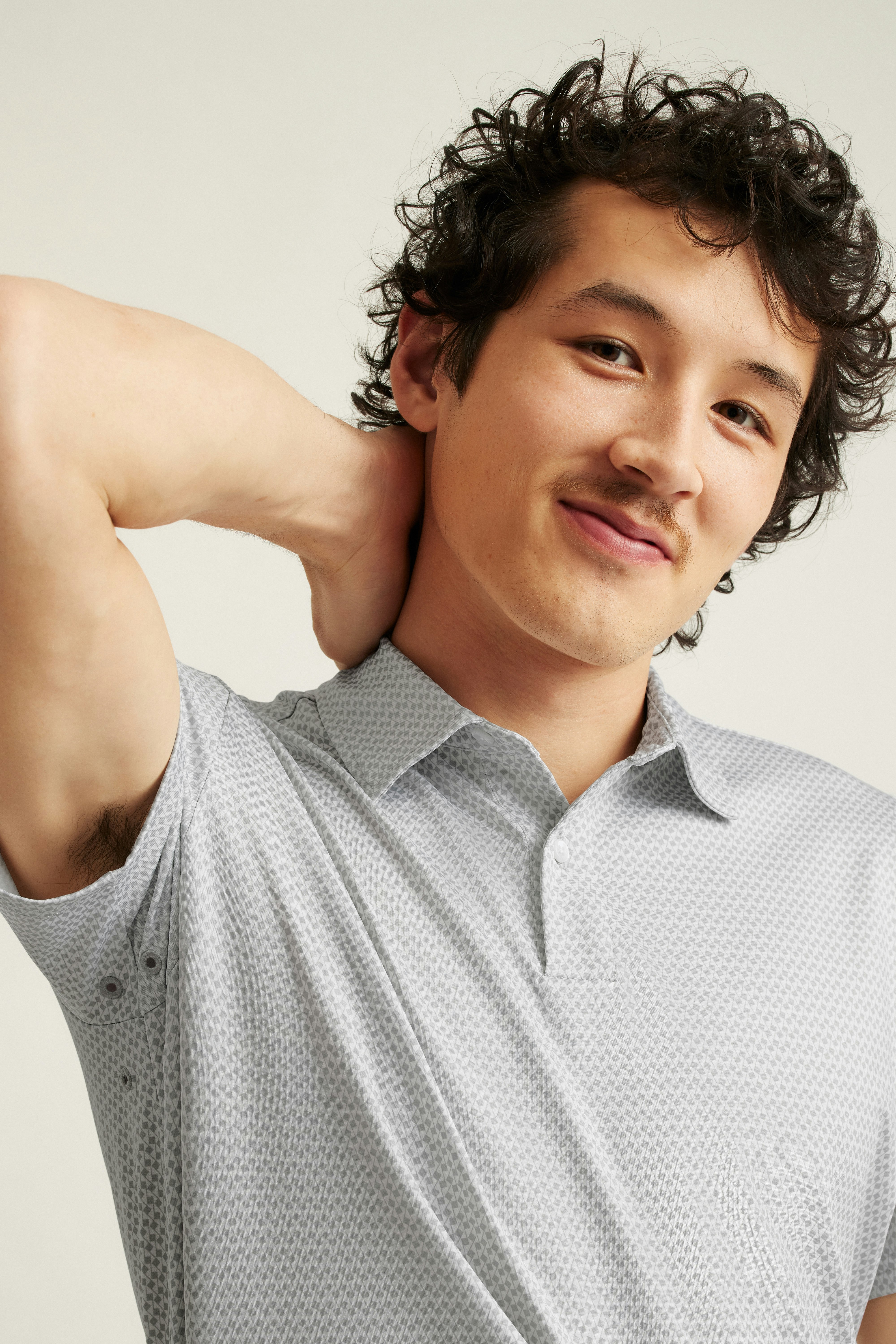 Performance Golf Polo grey golf flag geo 2 Performance Golf Polo grey golf flag geo