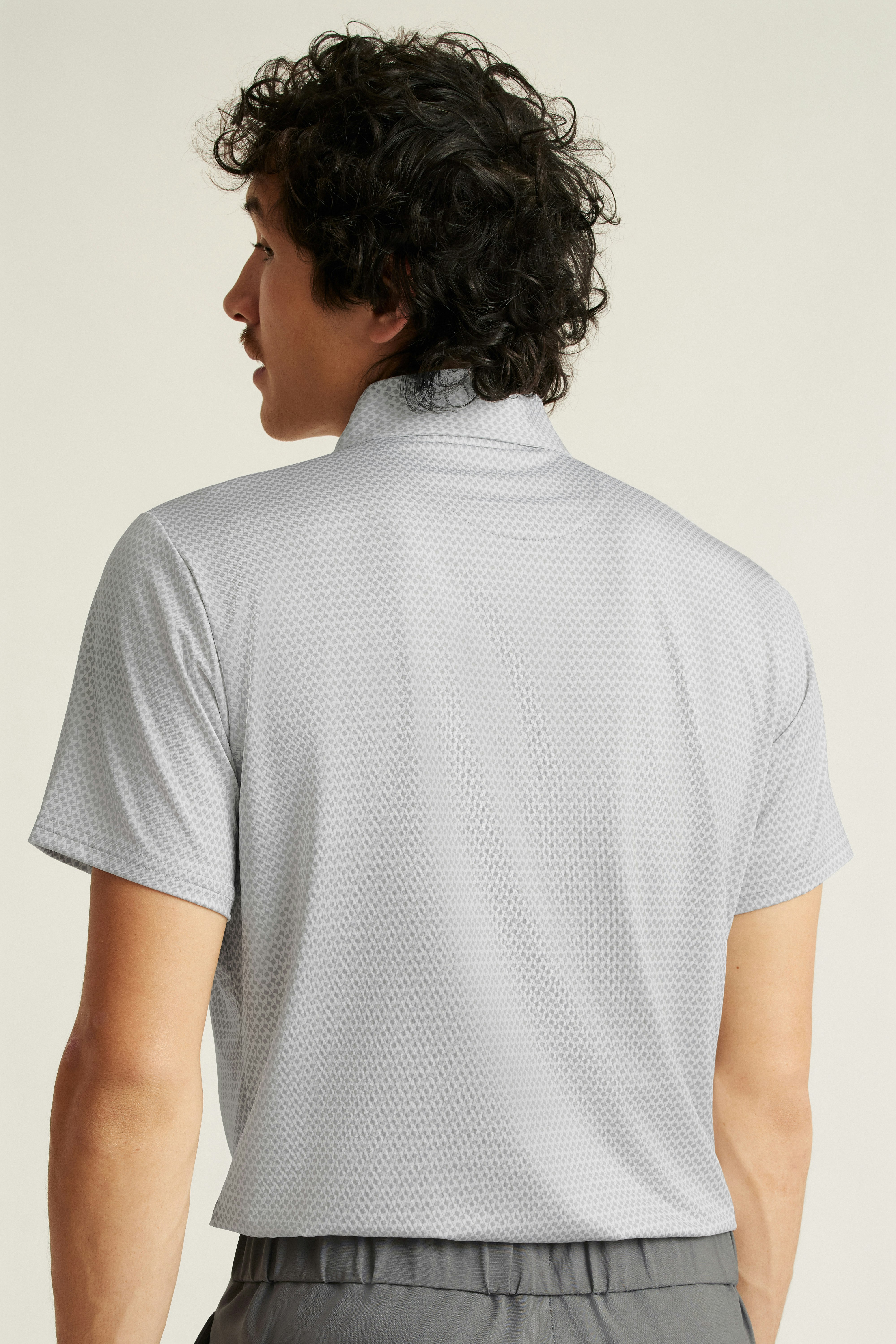 Performance Golf Polo grey golf flag geo 4 Performance Golf Polo grey golf flag geo