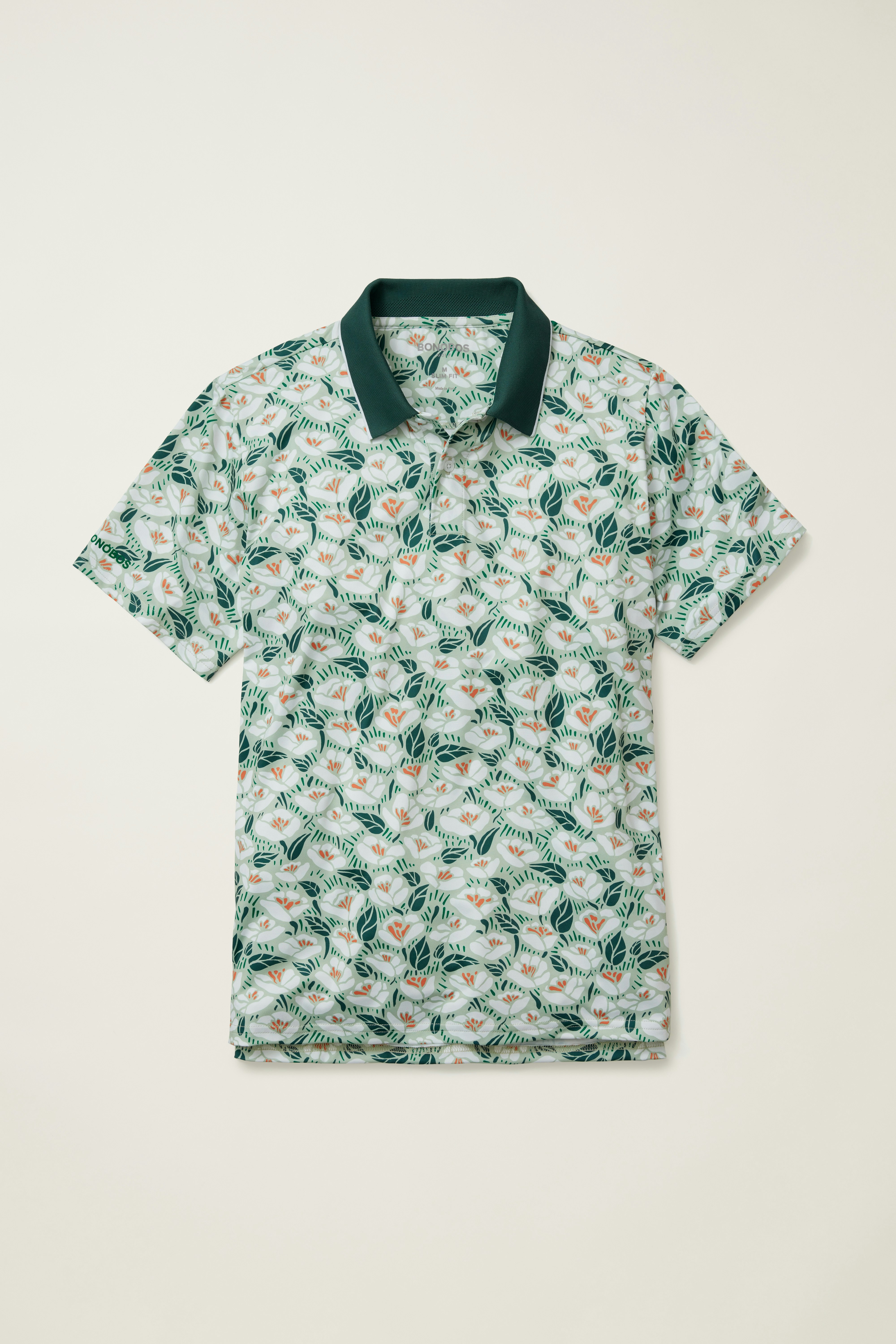 Performance Golf Polo green goodman floral